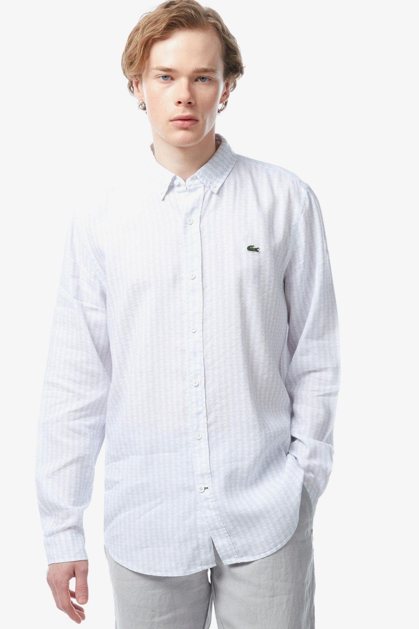 Мужская белая рубашка Белый 42 Lacoste CH0472J2G Мужская белая рубашка Белый 42 Lacoste CH0472J2G