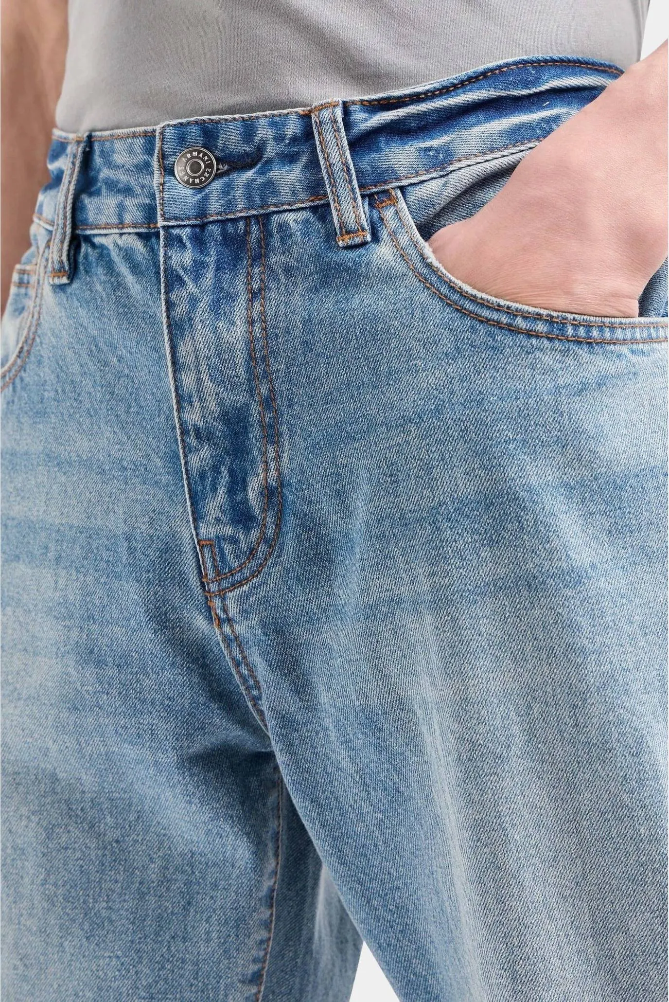 Мужские голубые джинсы 2