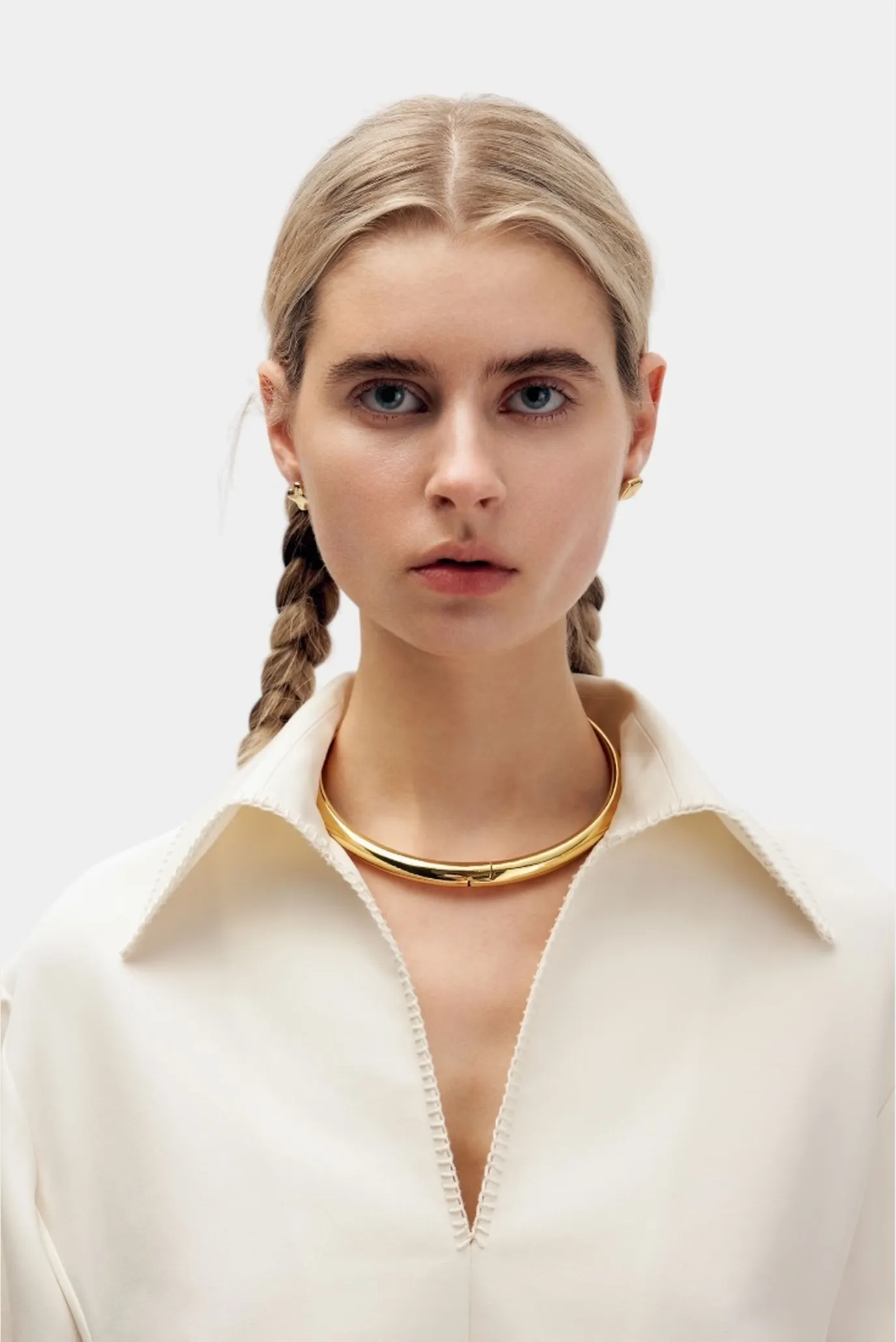 Женские позолоченные серьги 4