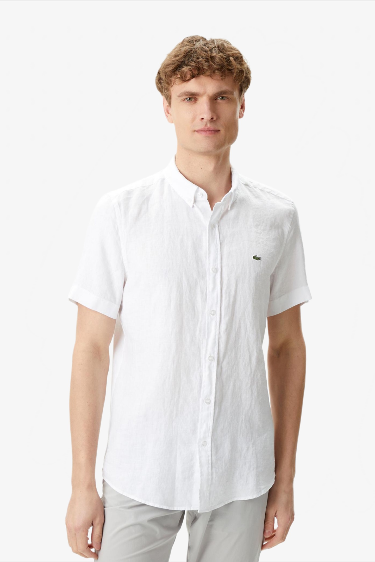 Мужская белая рубашка Белый 39 Lacoste CH042626B Мужская белая рубашка Белый 39 Lacoste CH042626B