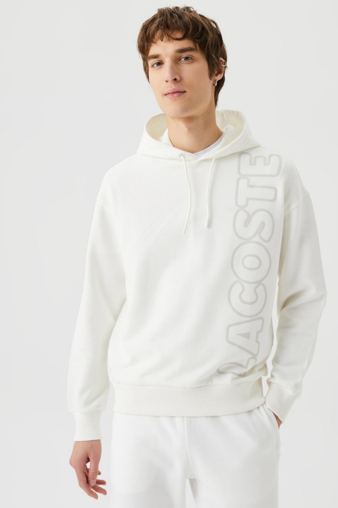 Мужская белая толстовка Белый M Lacoste SH031616B Мужская белая толстовка Белый M Lacoste SH031616B