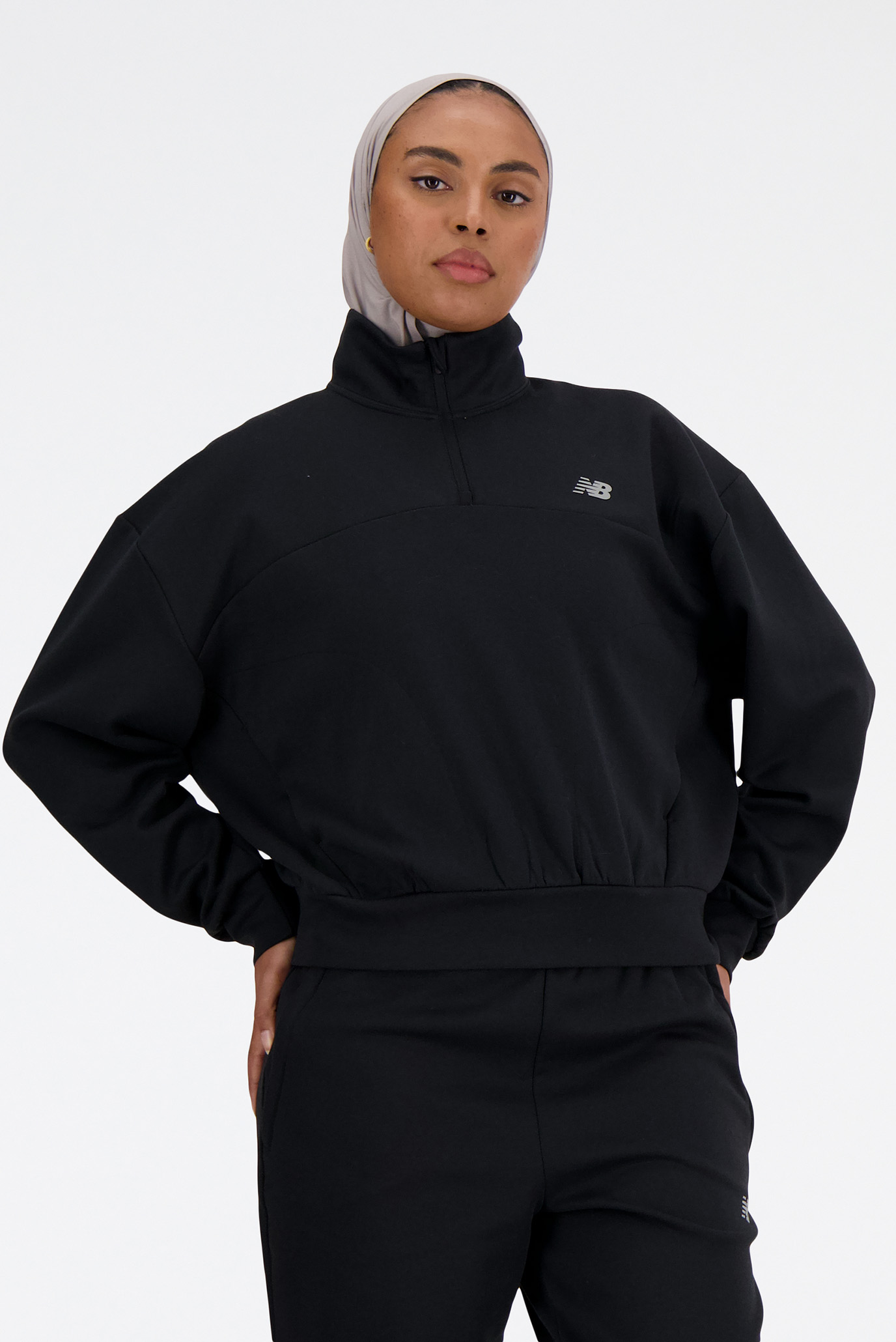 Женский черный реглан Triple Knit Spacer Черный XL New Balance WT41106BK Женский черный реглан Triple Knit Spacer Черный XL New Balance WT41106BK