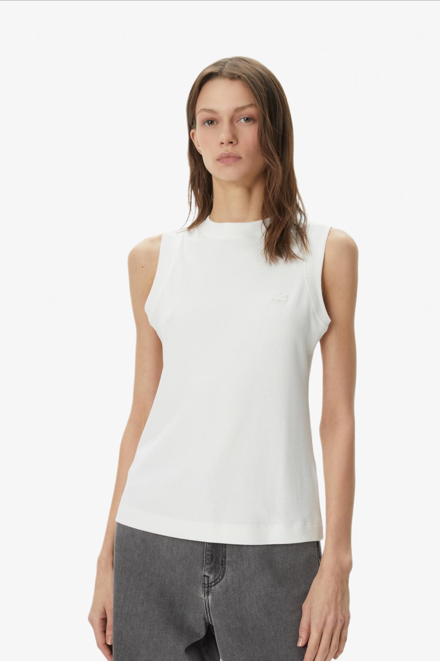Женская белая футболка Белый 34 Lacoste TF031212B Женская белая футболка Белый 34 Lacoste TF031212B