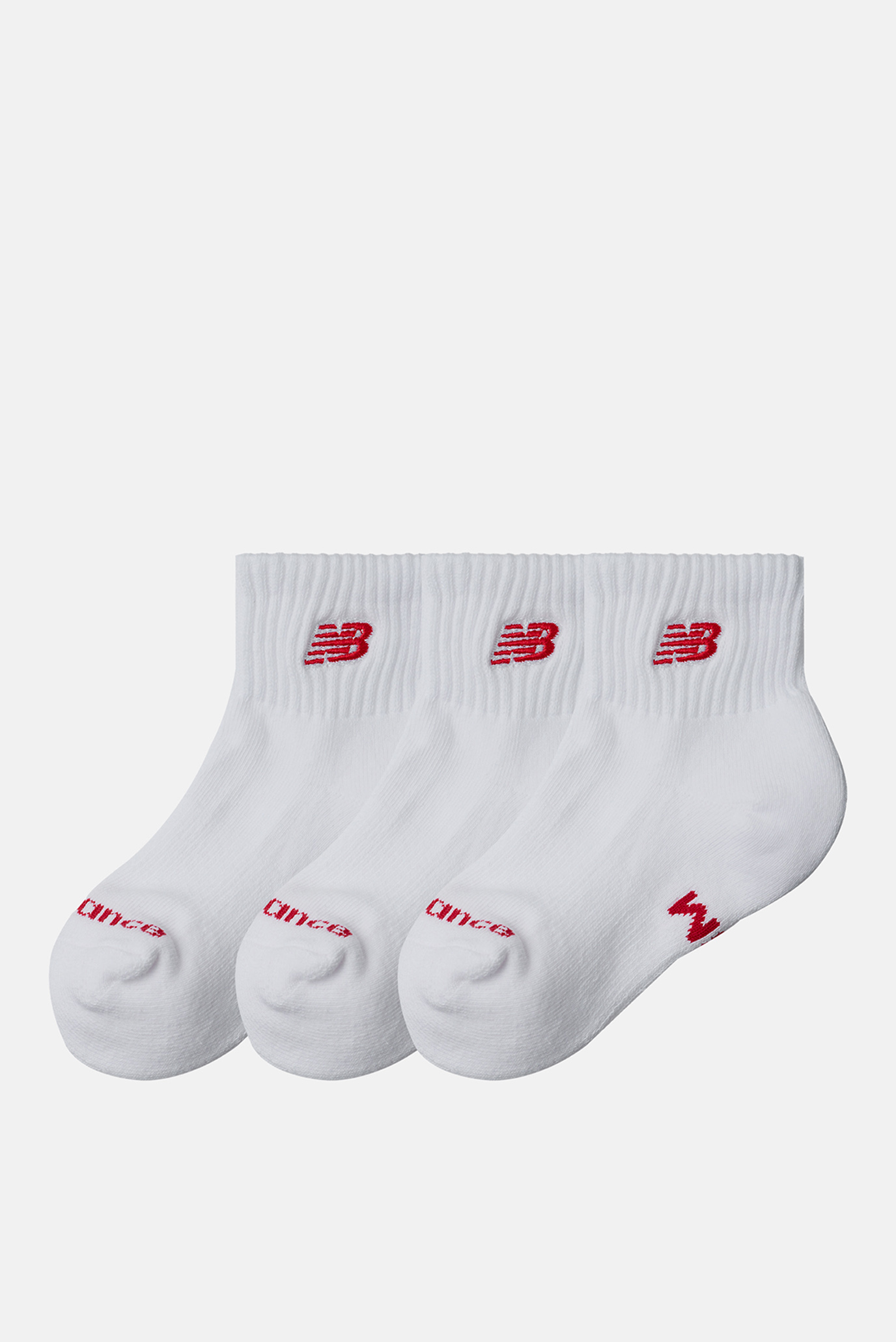 Детские белые носки Patch Logo Ankle (3 пары) Белый 26.5-35 New Balance LAS51283WT Детские белые носки Patch Logo Ankle (3 пары) Белый 26.5-35 New Balance LAS51283WT