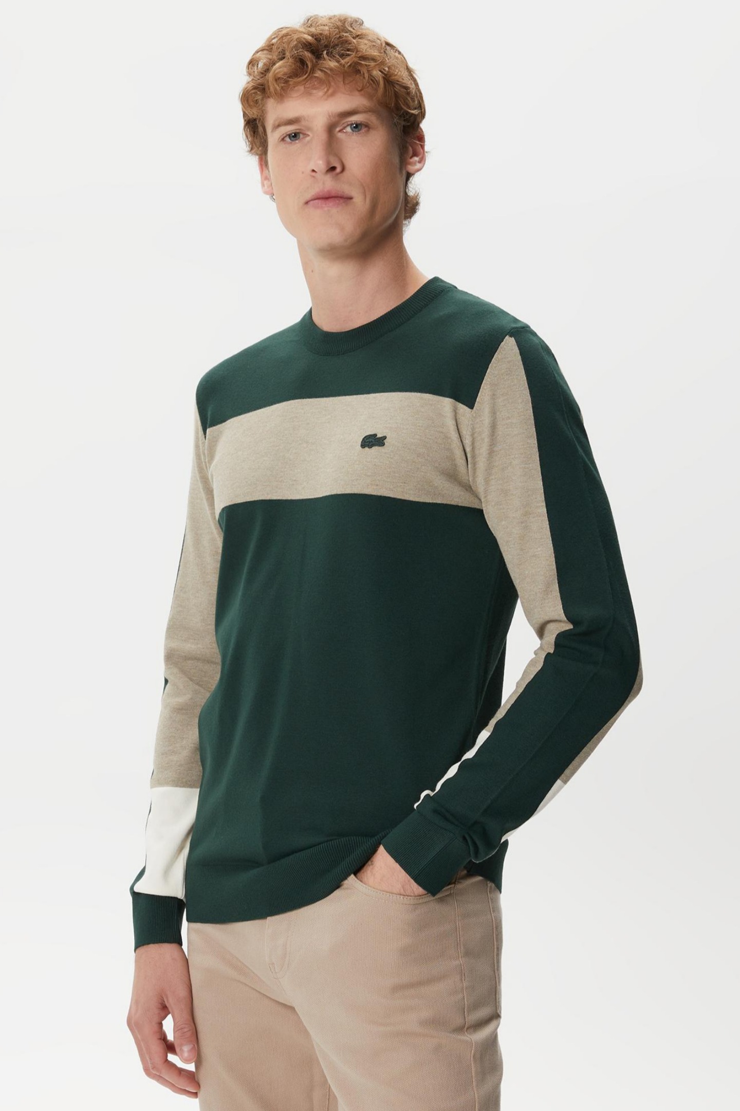 Мужской зеленый свитер Зеленый M Lacoste AH240303Y Мужской зеленый свитер Зеленый M Lacoste AH240303Y