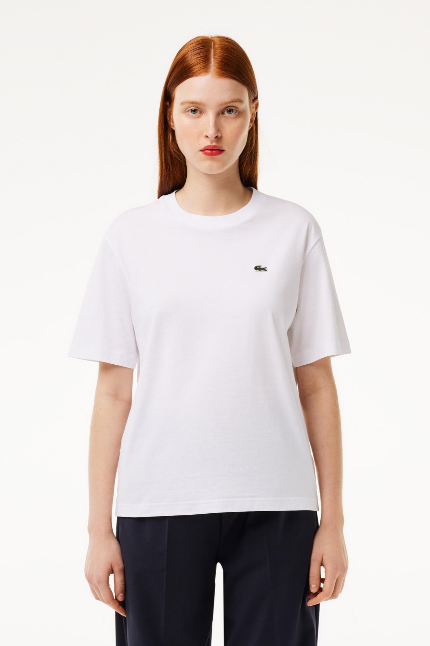 Женская белая футболка Relaxed Fit Белый 38 Lacoste TF7215001 Женская белая футболка Relaxed Fit Белый 38 Lacoste TF7215001