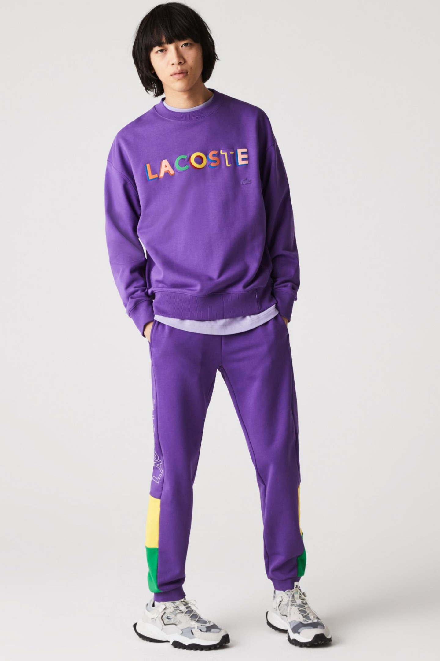 Мужские фиолетовые спортивные штаны Фиолетовый L-XL Lacoste XH70641CV Мужские фиолетовые спортивные штаны Фиолетовый L-XL Lacoste XH70641CV