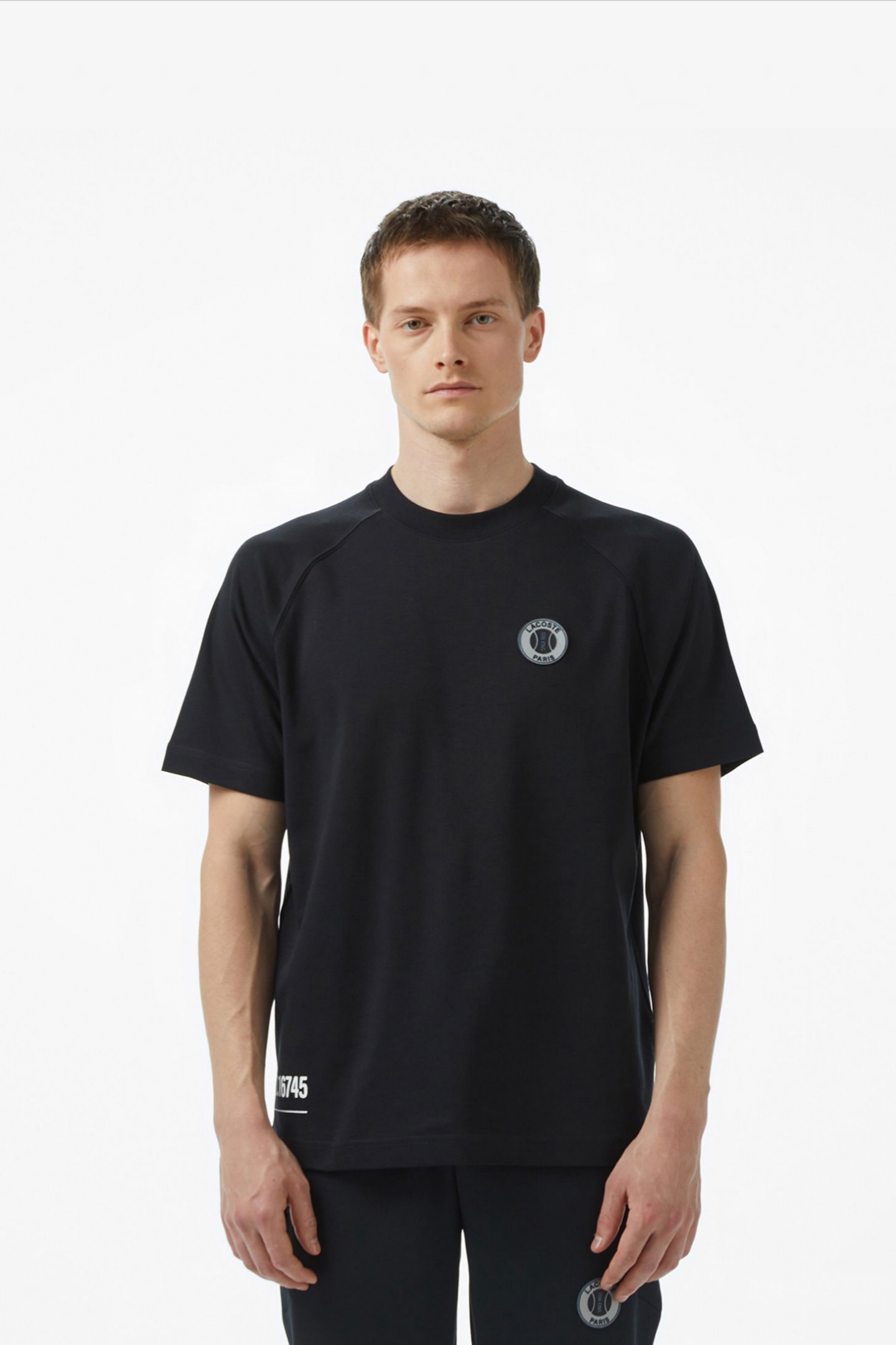 Мужская черная футболка Черный L-XL Lacoste TH0501031 Мужская черная футболка Черный L-XL Lacoste TH0501031