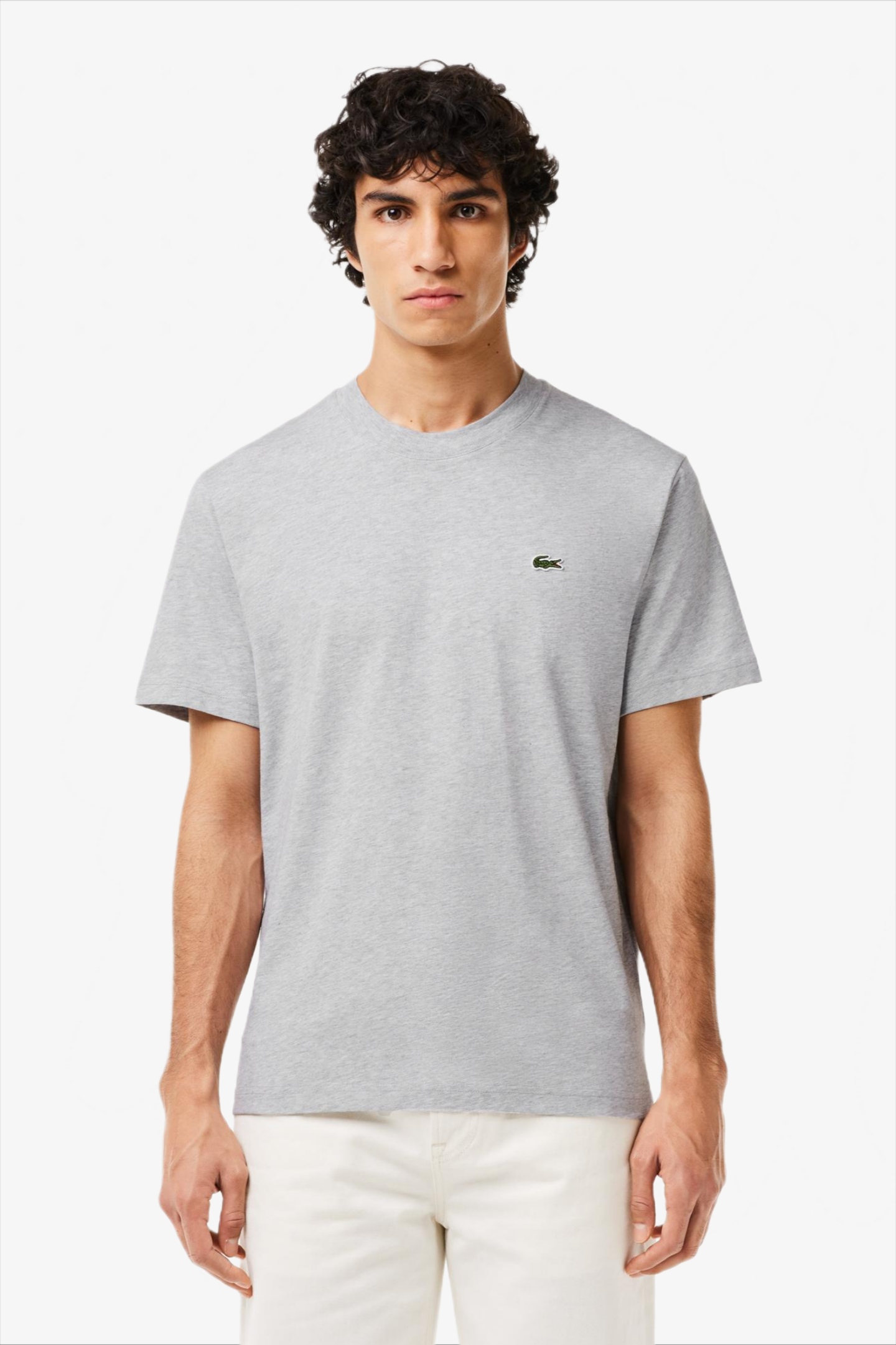 Мужская серая футболка Classic fit Серый M-L Lacoste TH7318CCA Мужская серая футболка Classic fit Серый M-L Lacoste TH7318CCA