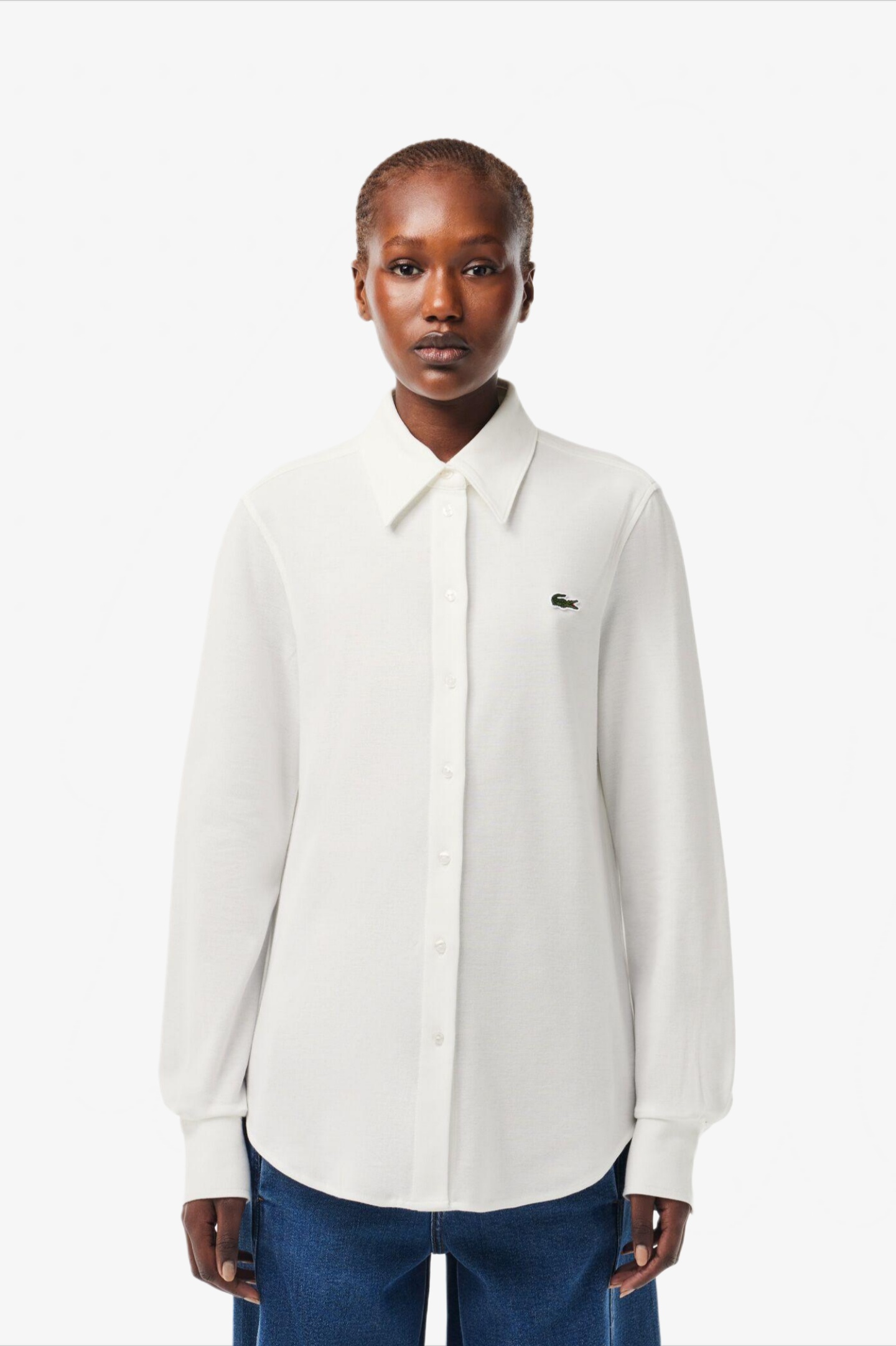 Женская белая рубашка Белый 34 Lacoste CF945970V Женская белая рубашка Белый 34 Lacoste CF945970V
