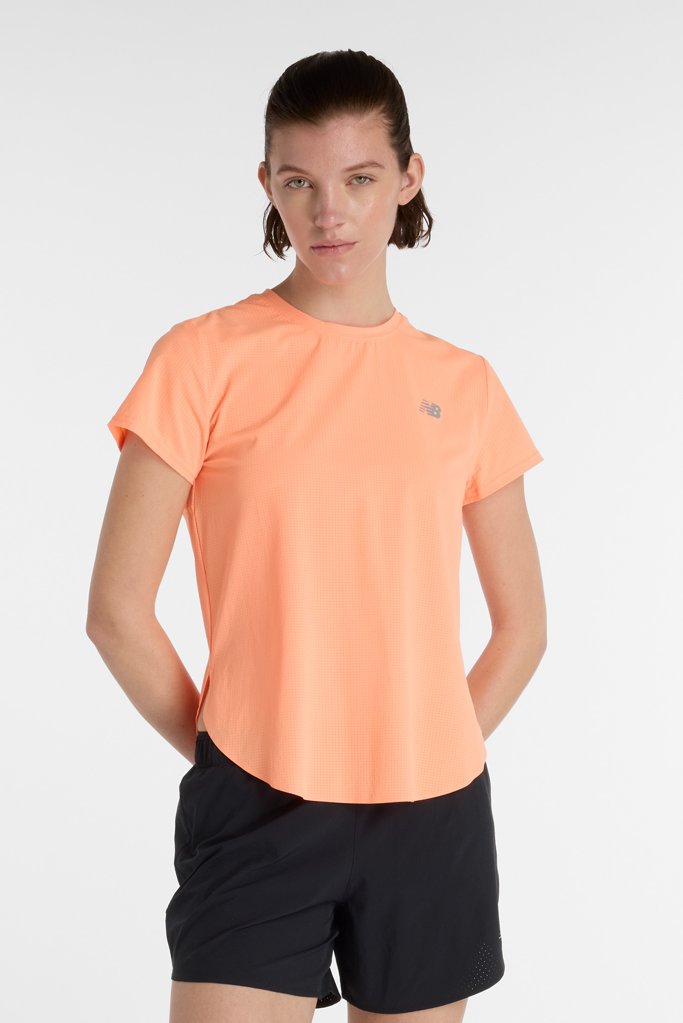 Женская оранжевая футболка Race Day Ultra Light Оранжевый L New Balance WT51227HMO Женская оранжевая футболка Race Day Ultra Light Оранжевый L New Balance WT51227HMO