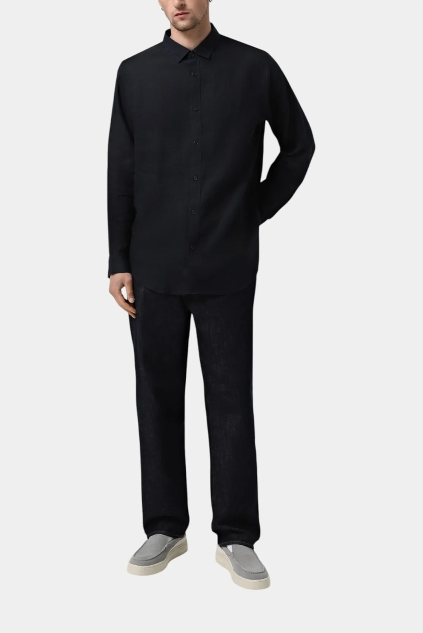 Мужские темно-синие джинсы 2