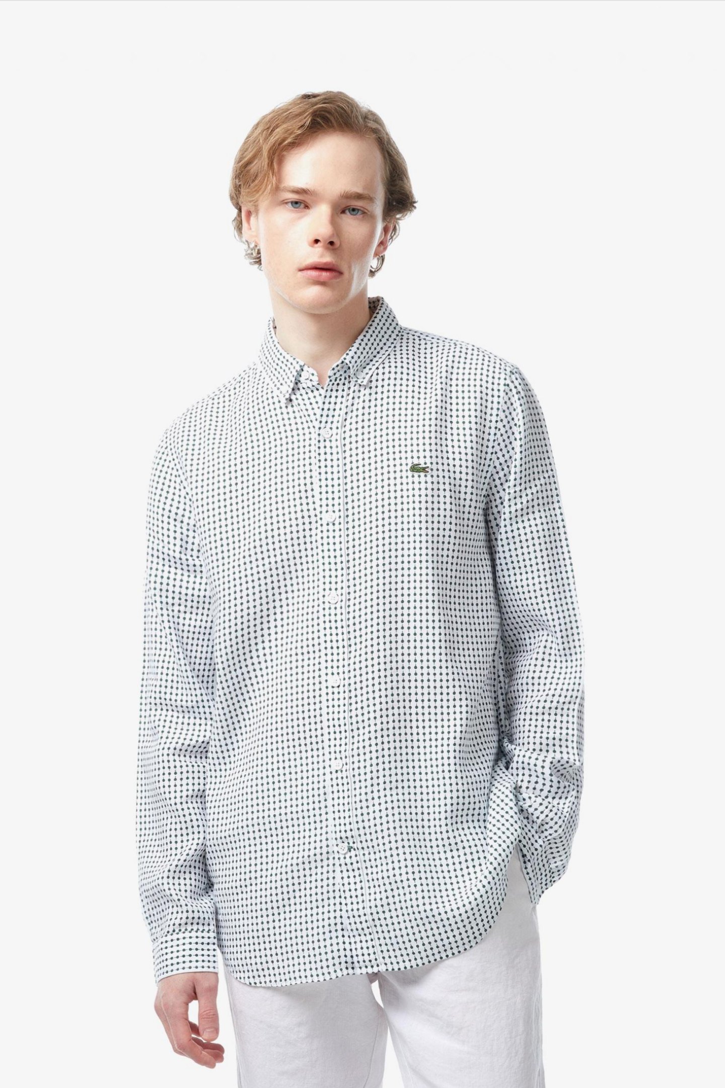 Мужская белая рубашка Белый 39 Lacoste CH047272B Мужская белая рубашка Белый 39 Lacoste CH047272B