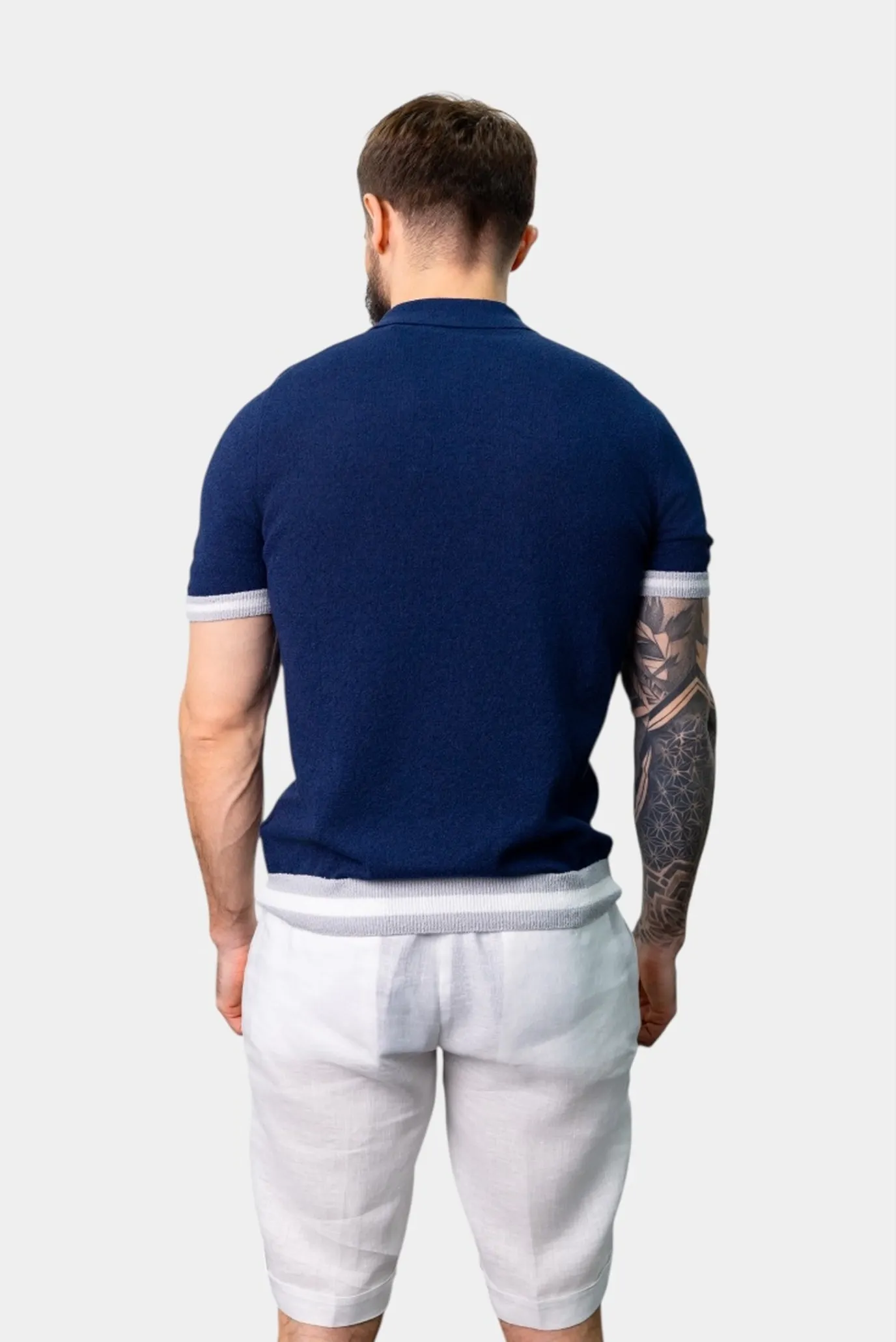 Чоловіча синє поло 3