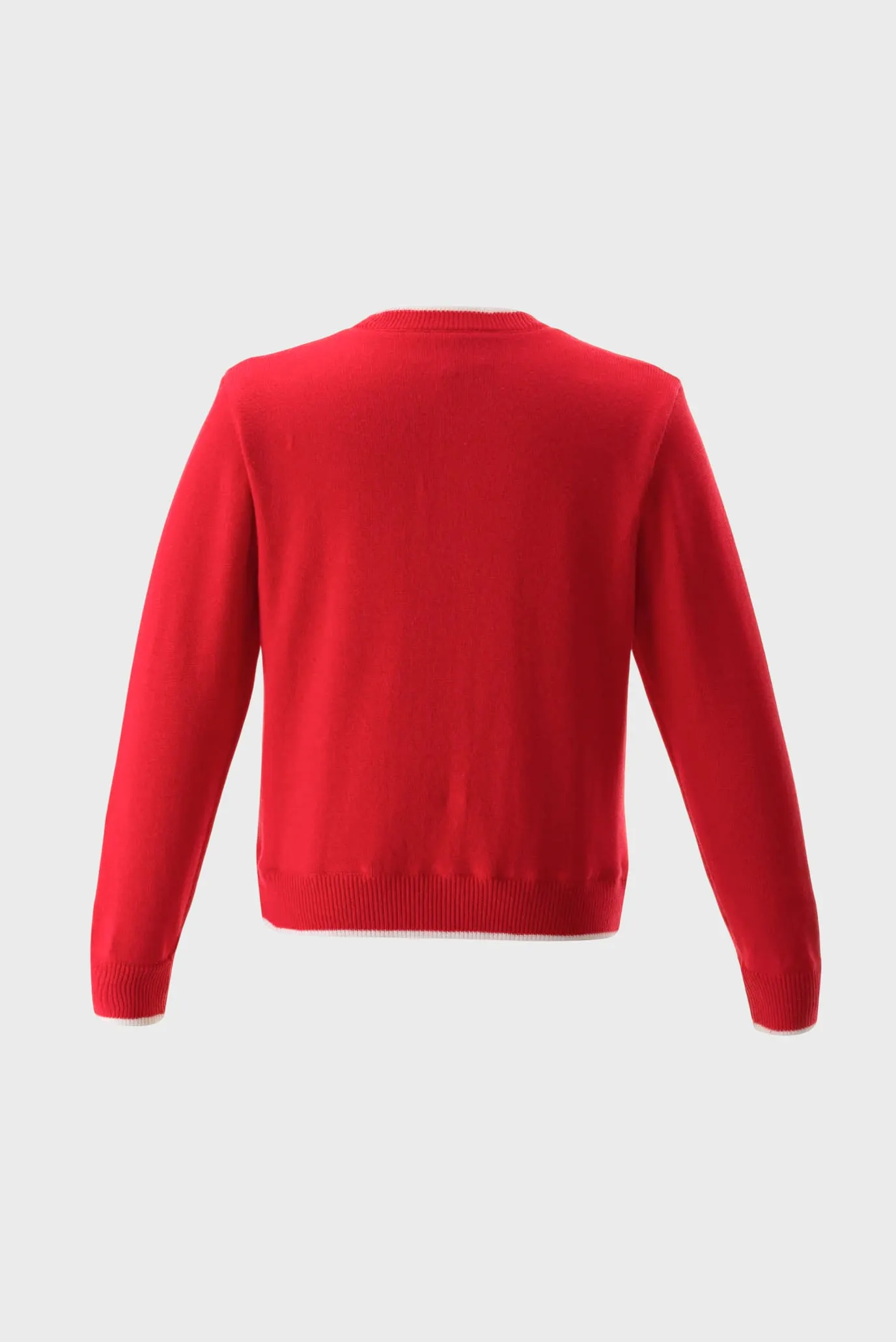 Дитячий червоний кардиган SCOTTIE DOG INTARSIA 2