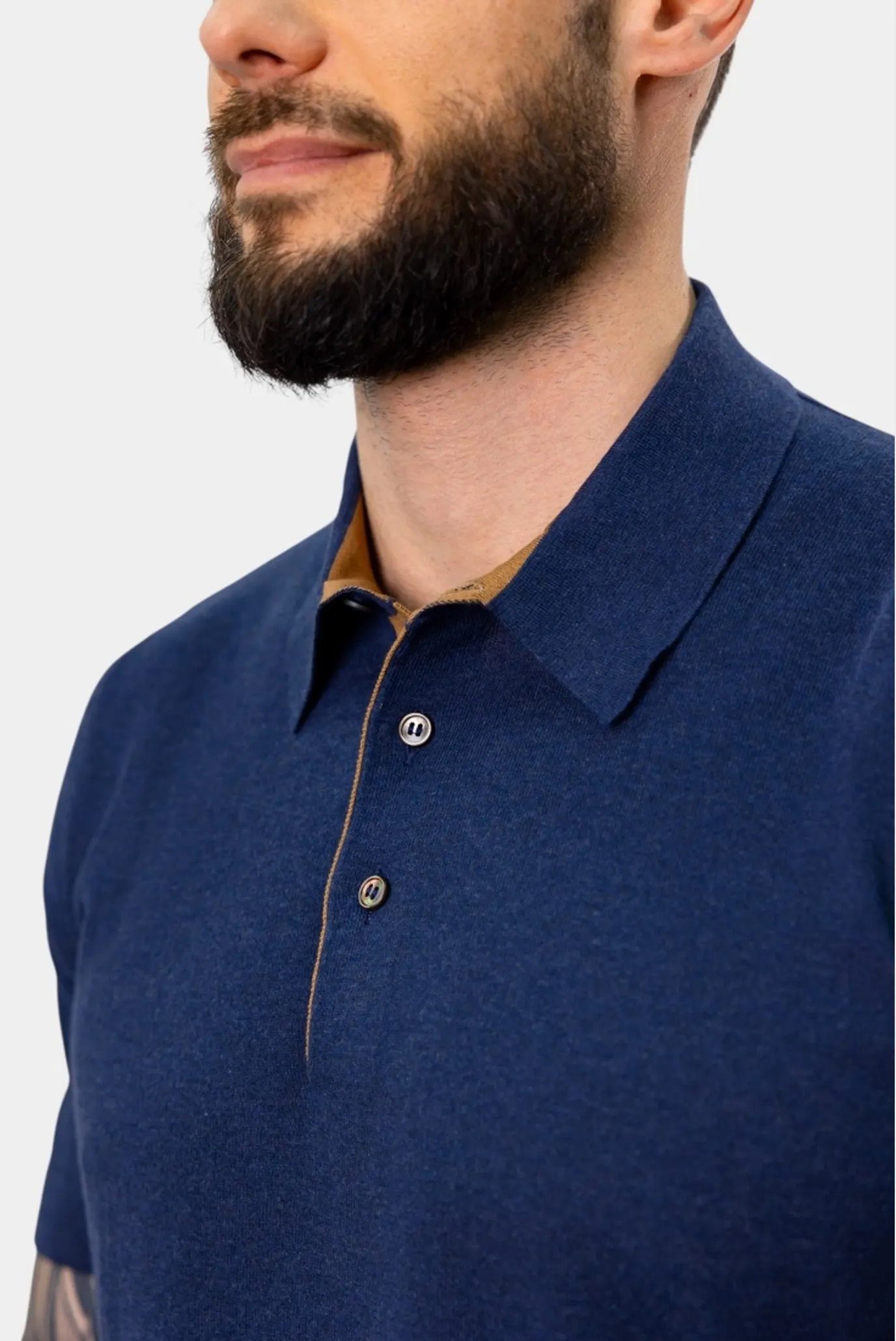 Чоловіче синє поло 4