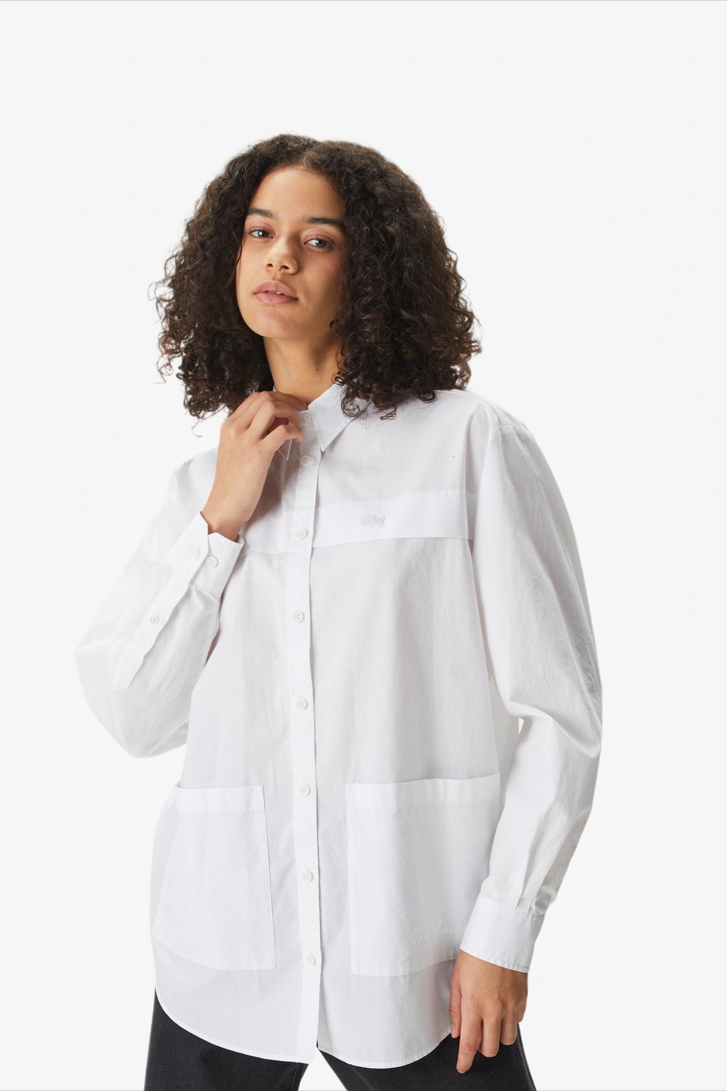 Женская белая рубашка Белый 38 Lacoste CF0405001 Женская белая рубашка Белый 38 Lacoste CF0405001