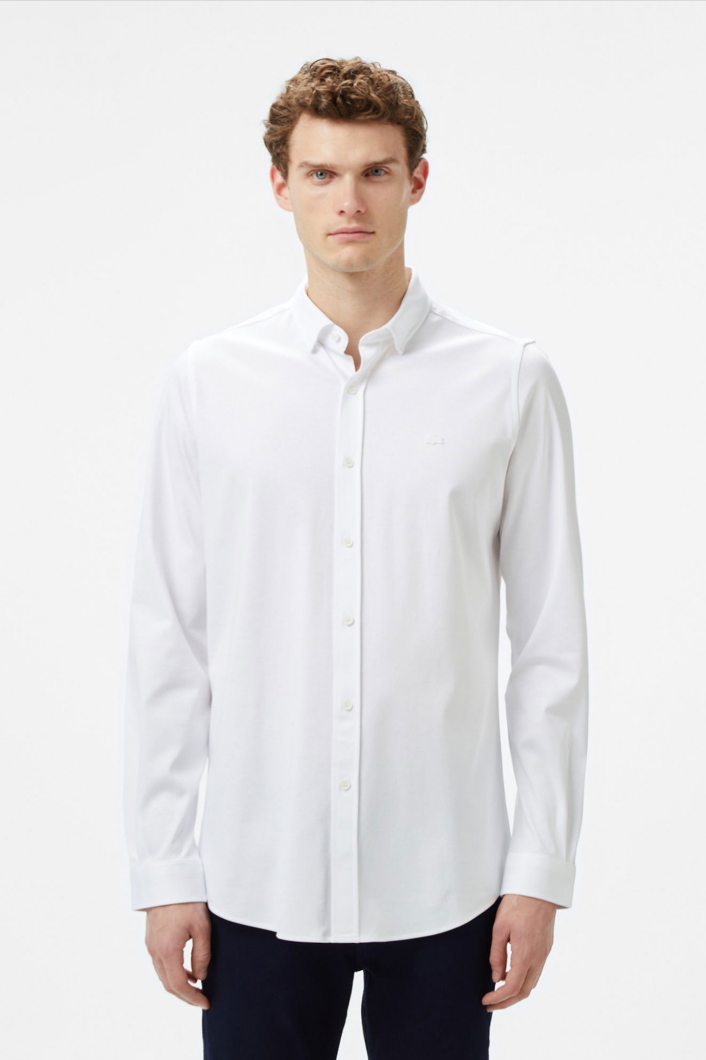 Мужская белая рубашка Белый 43 Lacoste CH2422001 Мужская белая рубашка Белый 43 Lacoste CH2422001