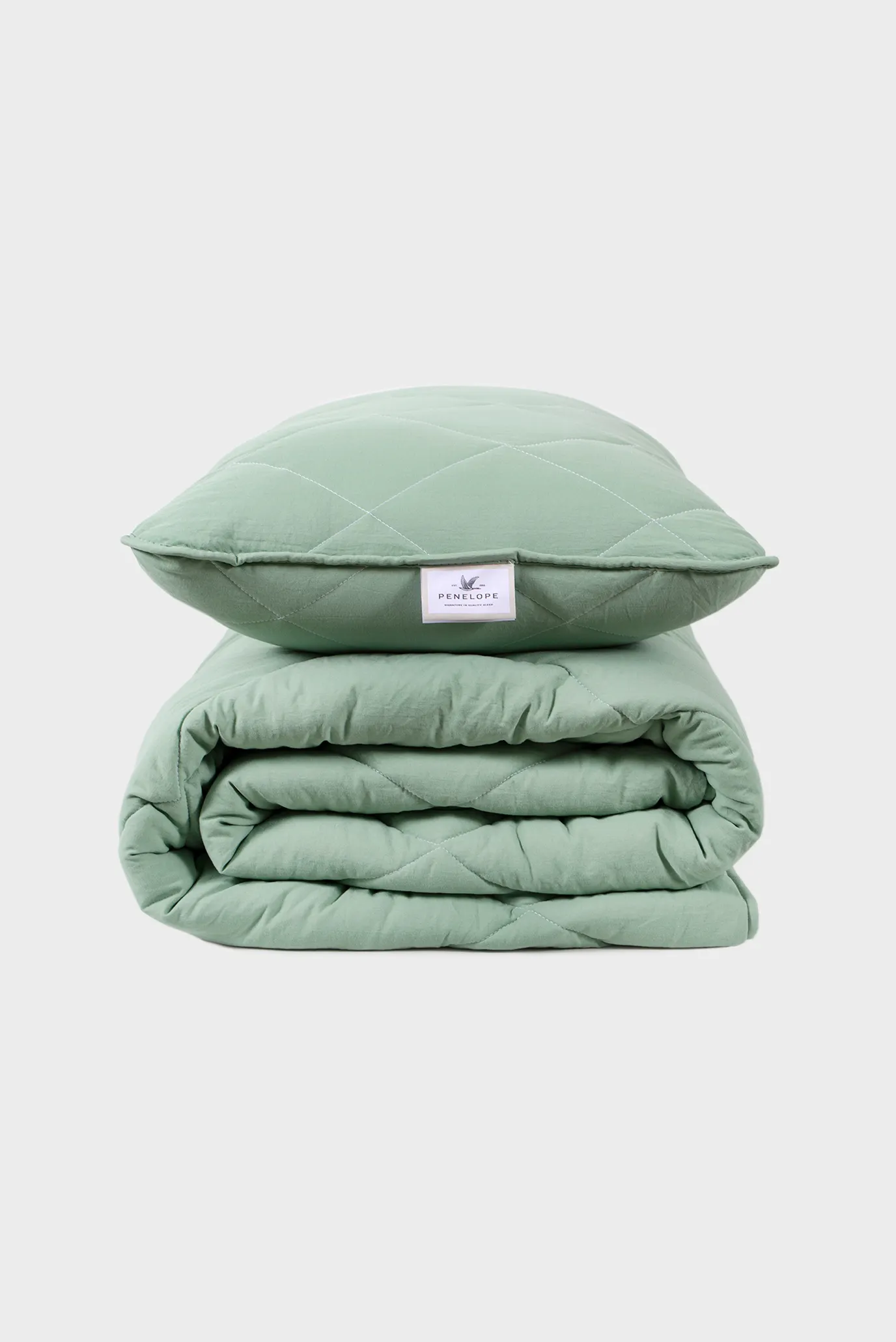 Набір ковдра з подушкою Penelope - Colors in Comfort green зелений полуторний 1