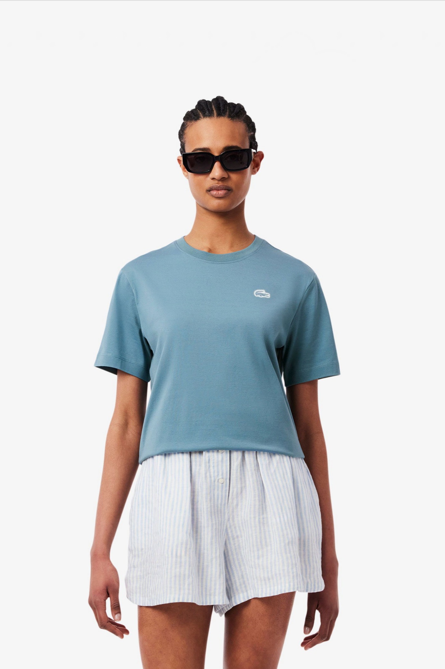 Женская голубая футболка Голубой 36 Lacoste TF9596HD9 Женская голубая футболка Голубой 36 Lacoste TF9596HD9