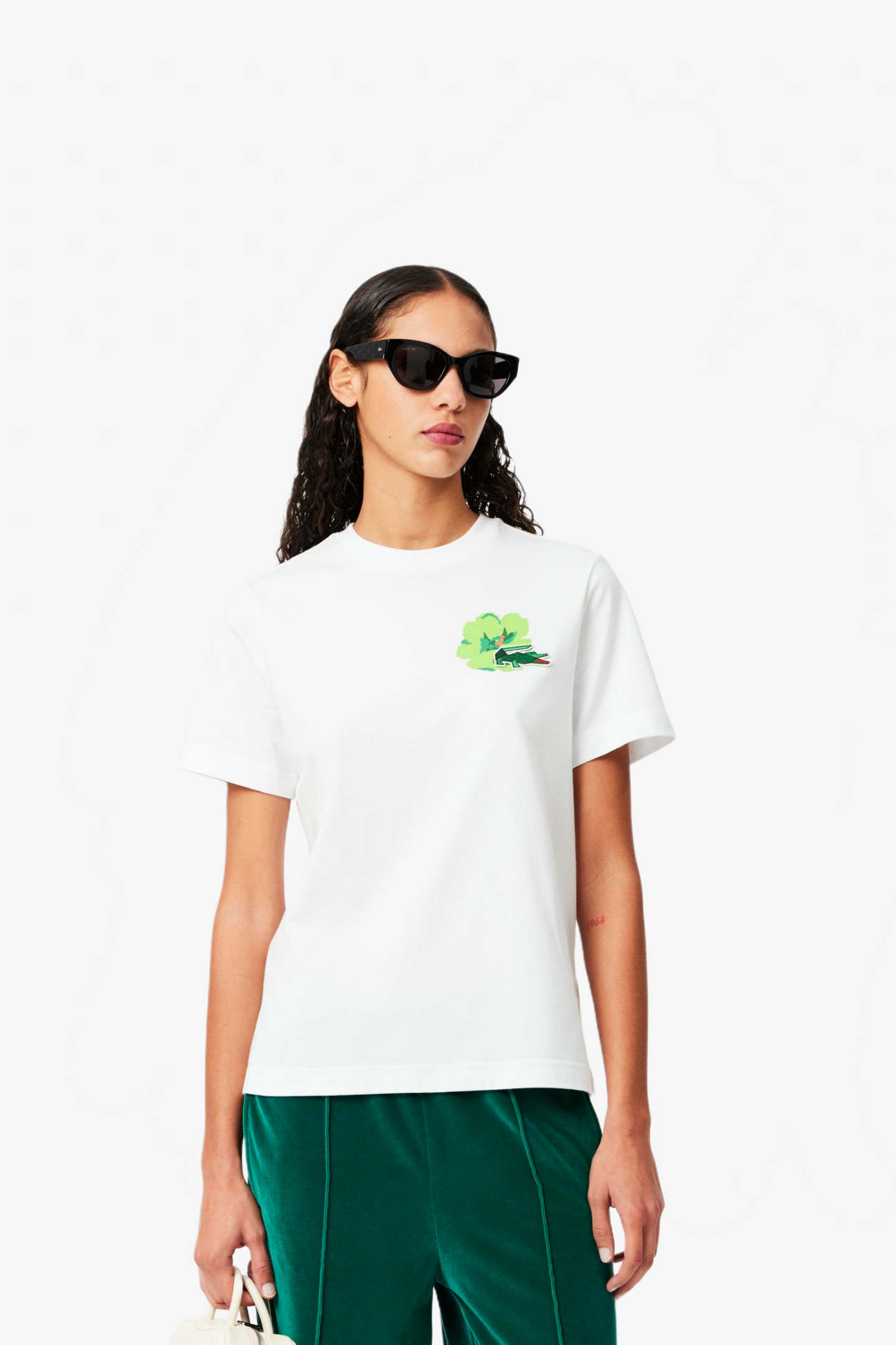 Женская белая футболка Белый 36 Lacoste TF2687001 Женская белая футболка Белый 36 Lacoste TF2687001