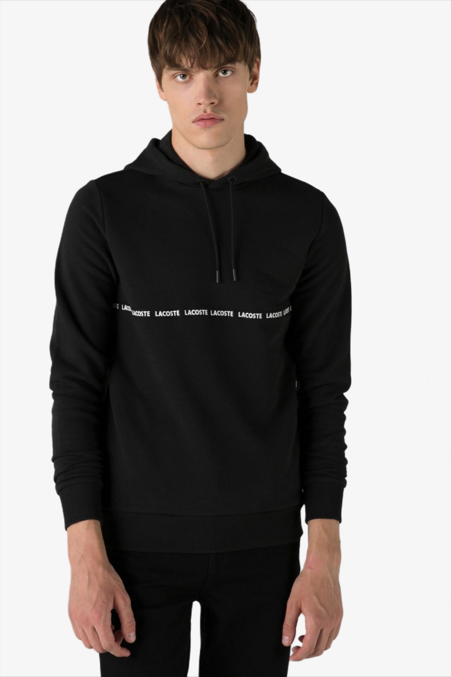 Мужская черная толстовка Черный XXL Lacoste SH223434S Мужская черная толстовка Черный XXL Lacoste SH223434S