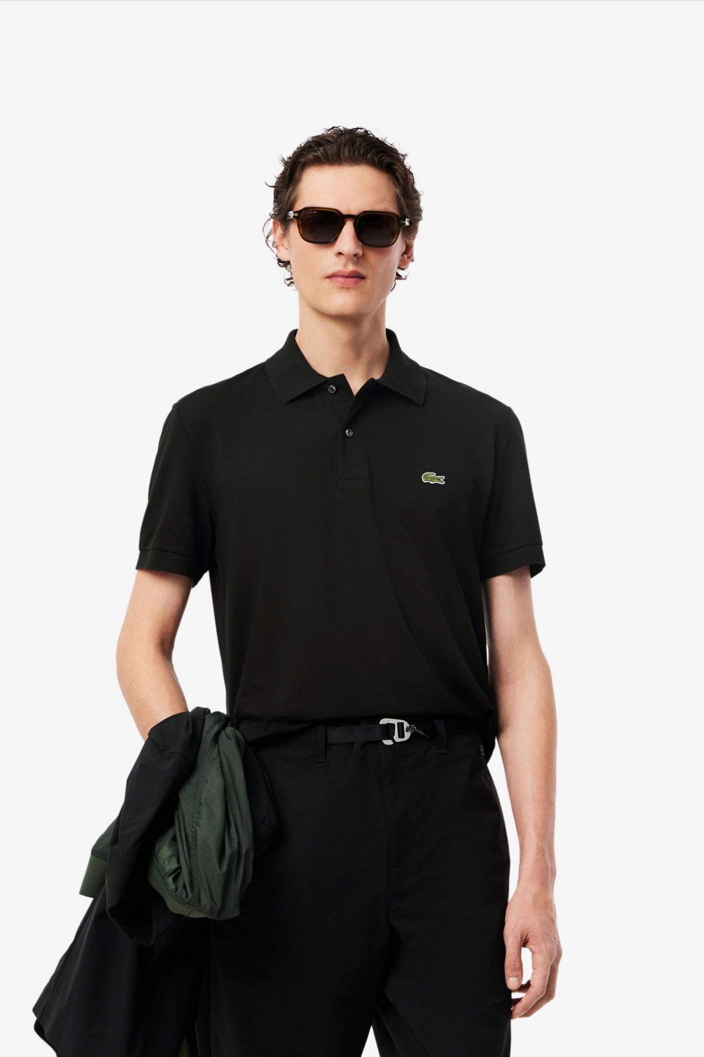 Мужское черное поло Черный S Lacoste PH9851031 Мужское черное поло Черный S Lacoste PH9851031