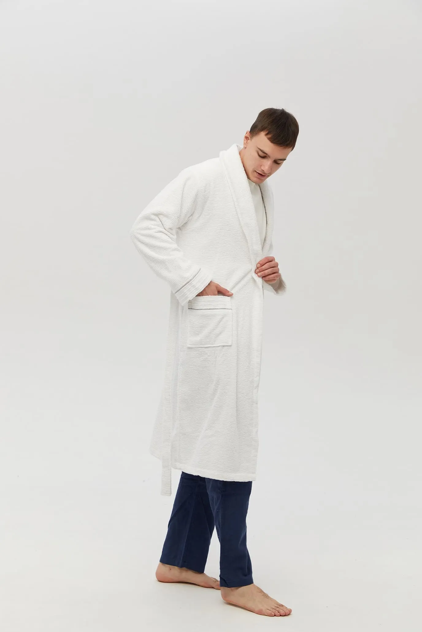 Белый халат Nella white (унисекс) 3