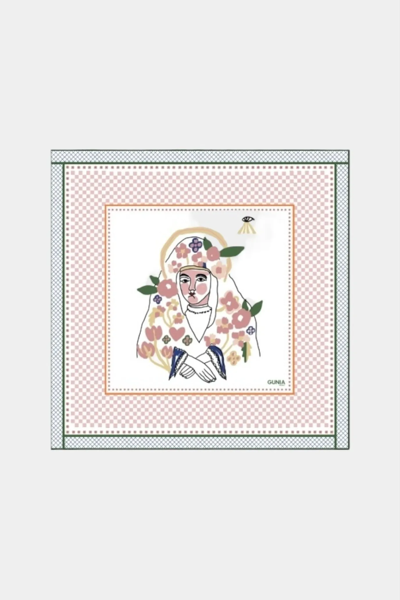 Женский шелковый платок 1