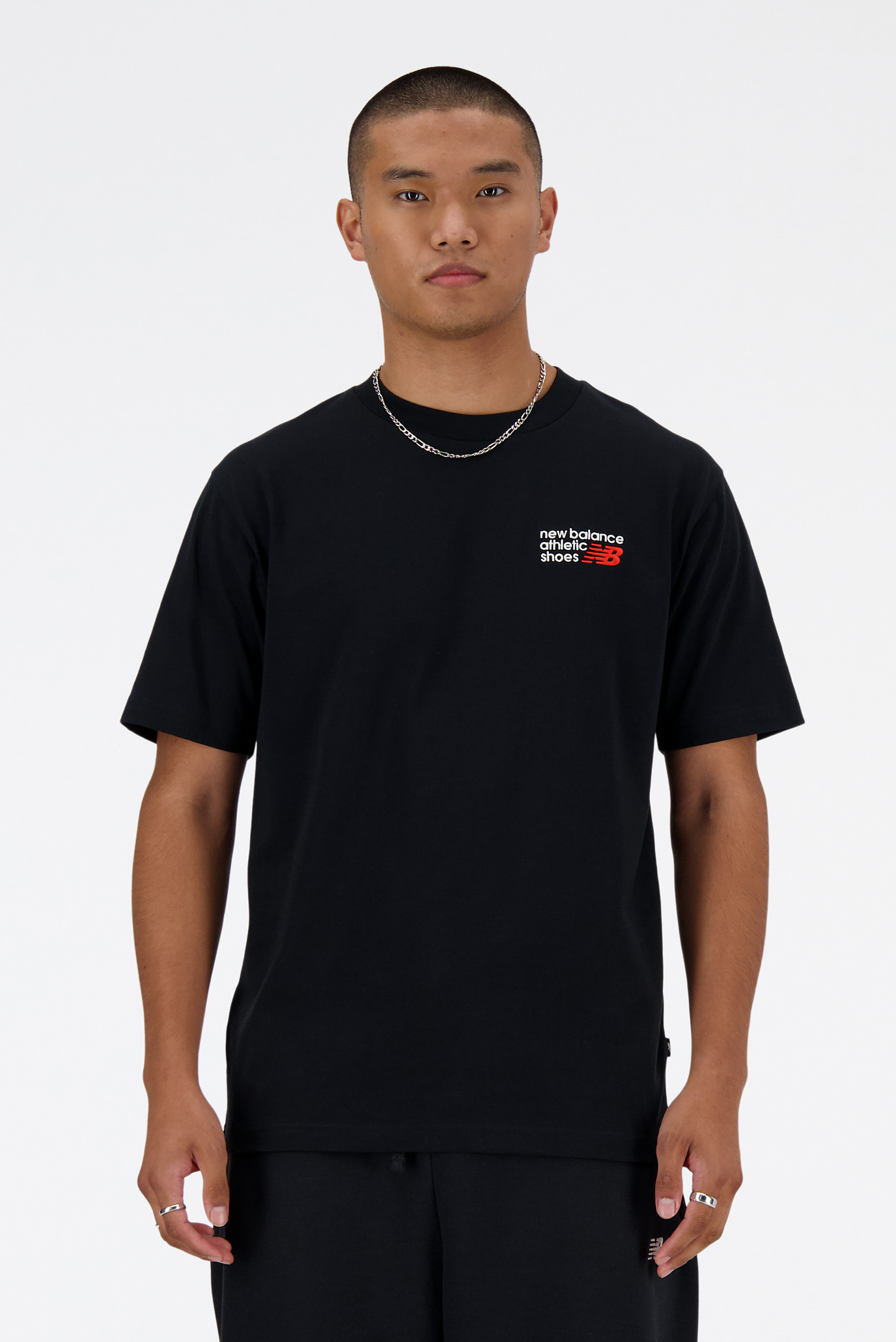 Мужская черная футболка Athletics Premium Logo Черный M New Balance MT41908BK Мужская черная футболка Athletics Premium Logo Черный M New Balance MT41908BK
