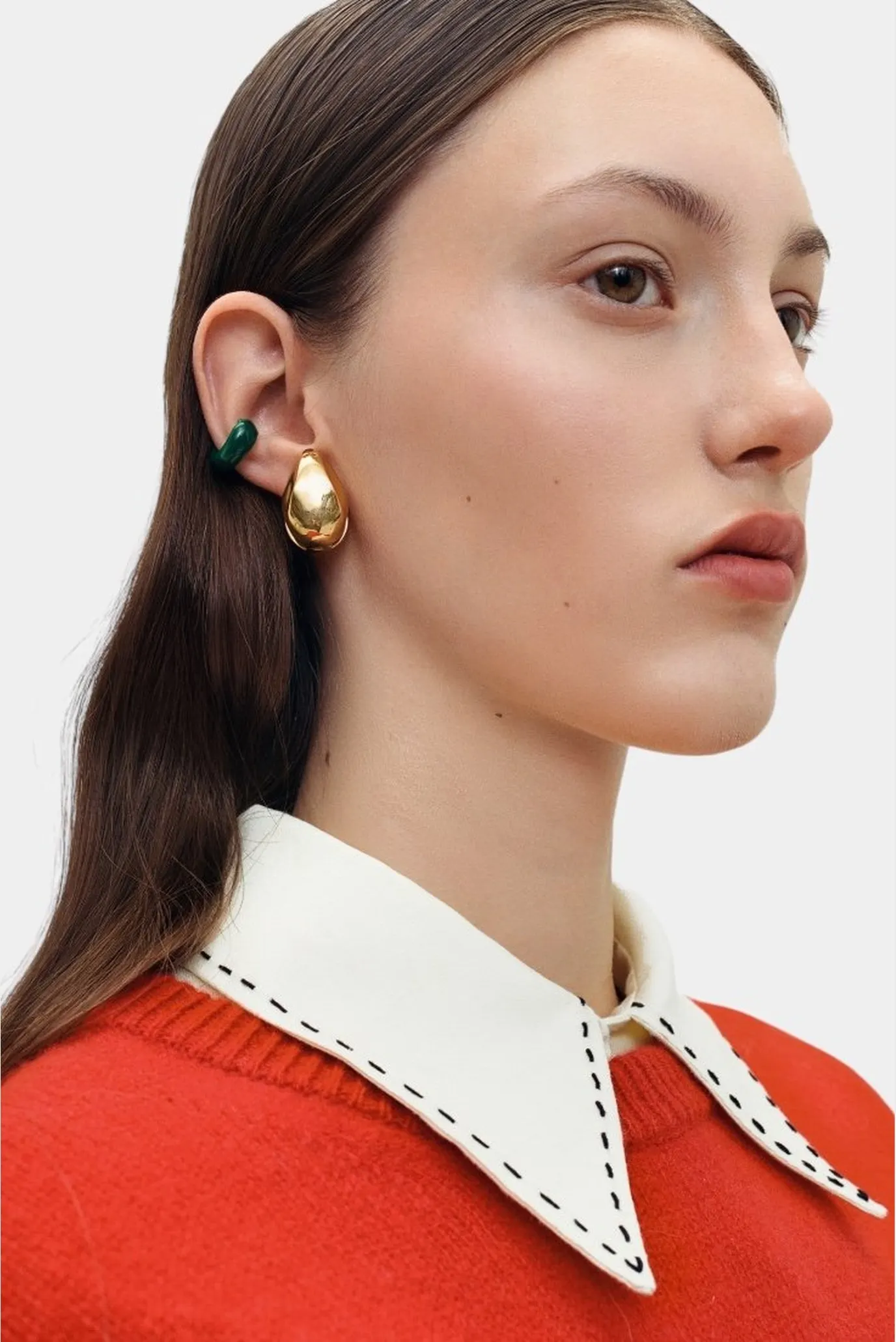 Жіночі позолочені сережки 4