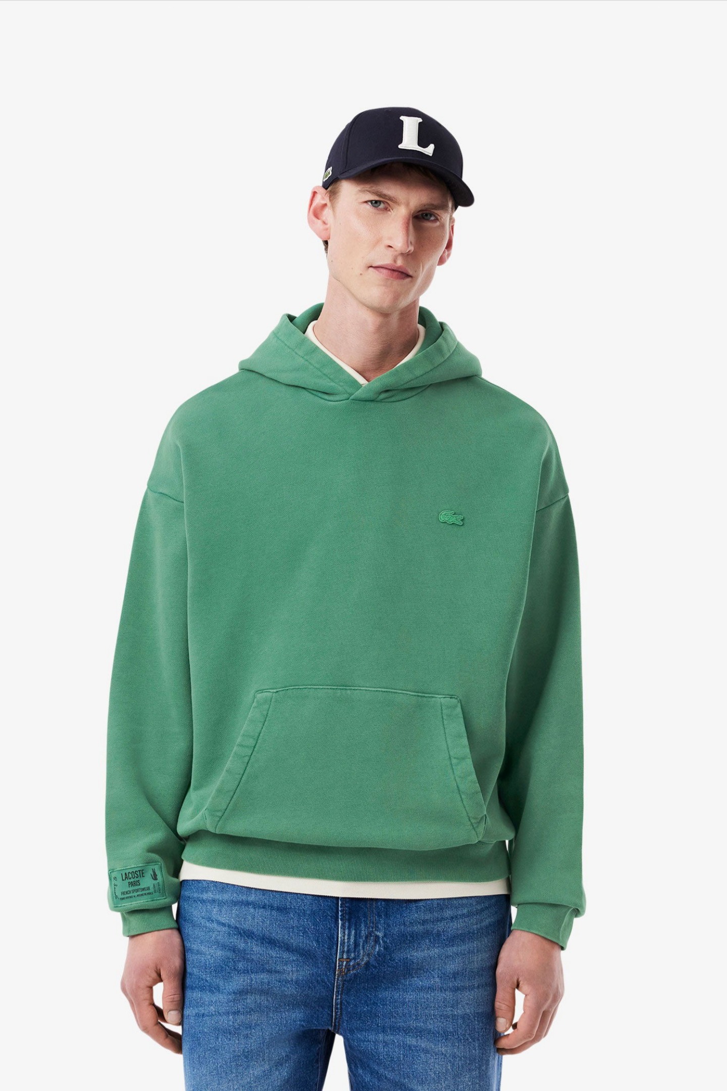 Мужская зеленая толстовка Зеленый L-XL Lacoste SH9905132 Мужская зеленая толстовка Зеленый L-XL Lacoste SH9905132
