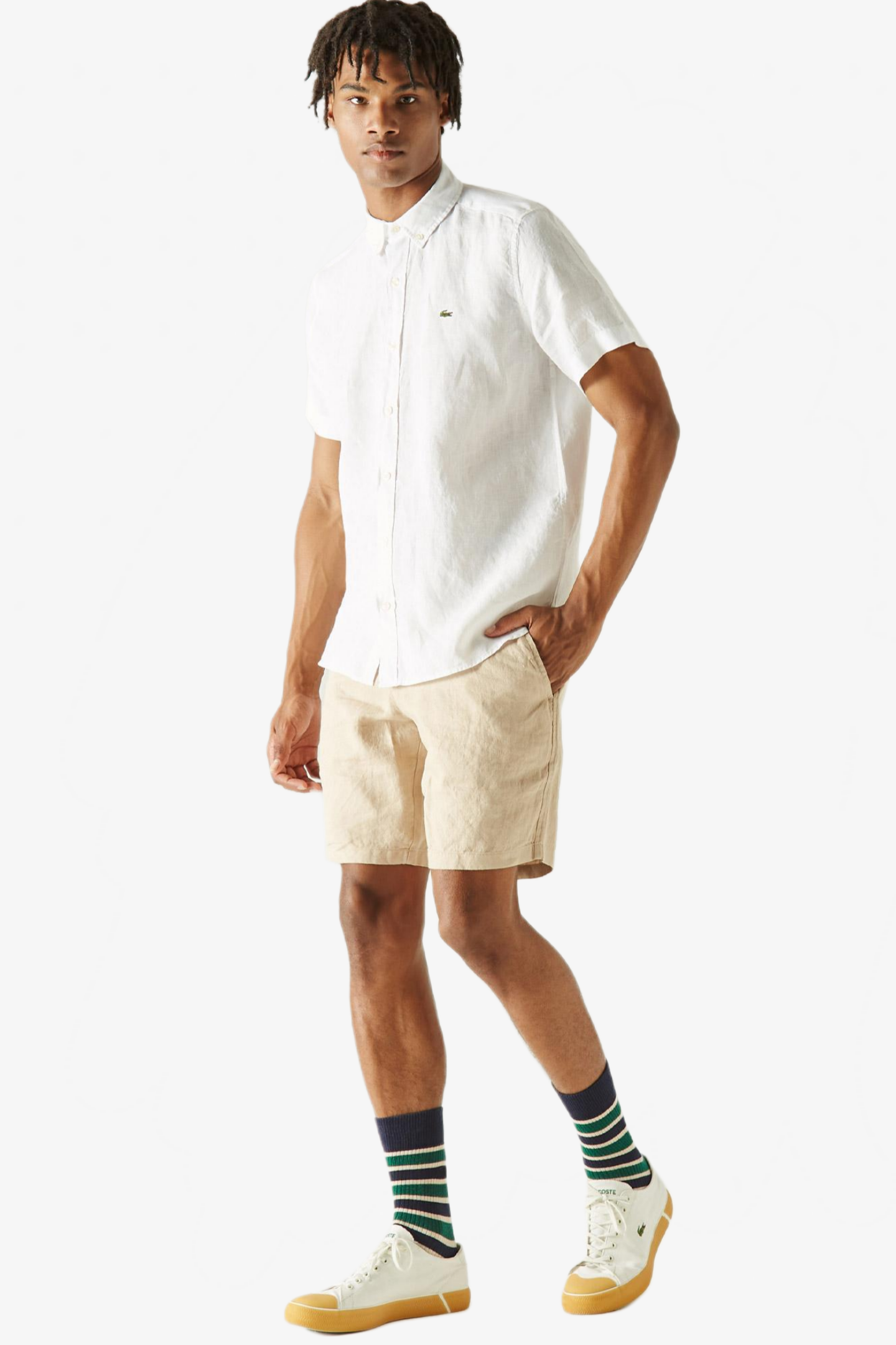 Мужские бежевые шорты Бежевый 46 Lacoste FH004141K Мужские бежевые шорты Бежевый 46 Lacoste FH004141K