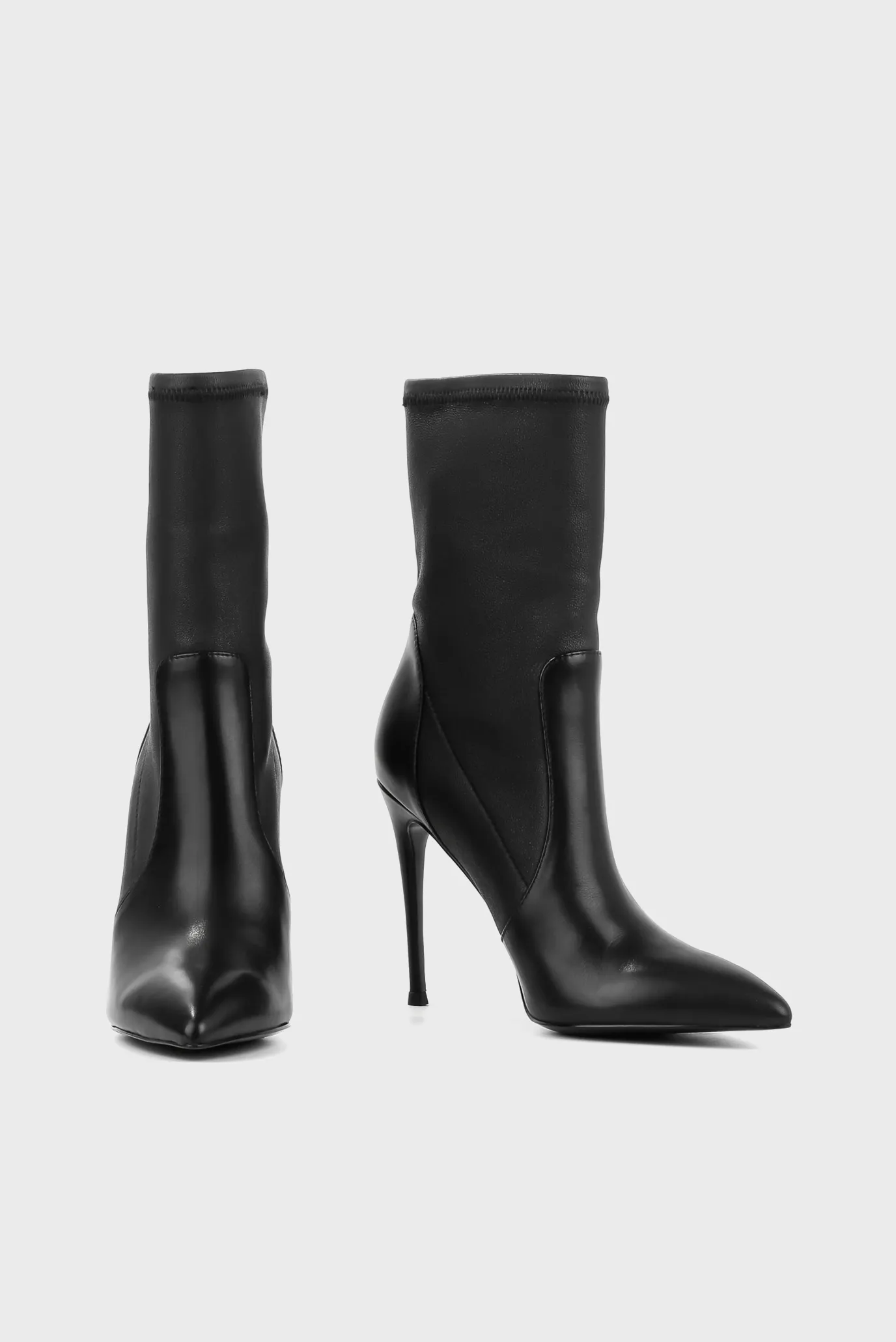 Женские черные кожаные ботинки 3