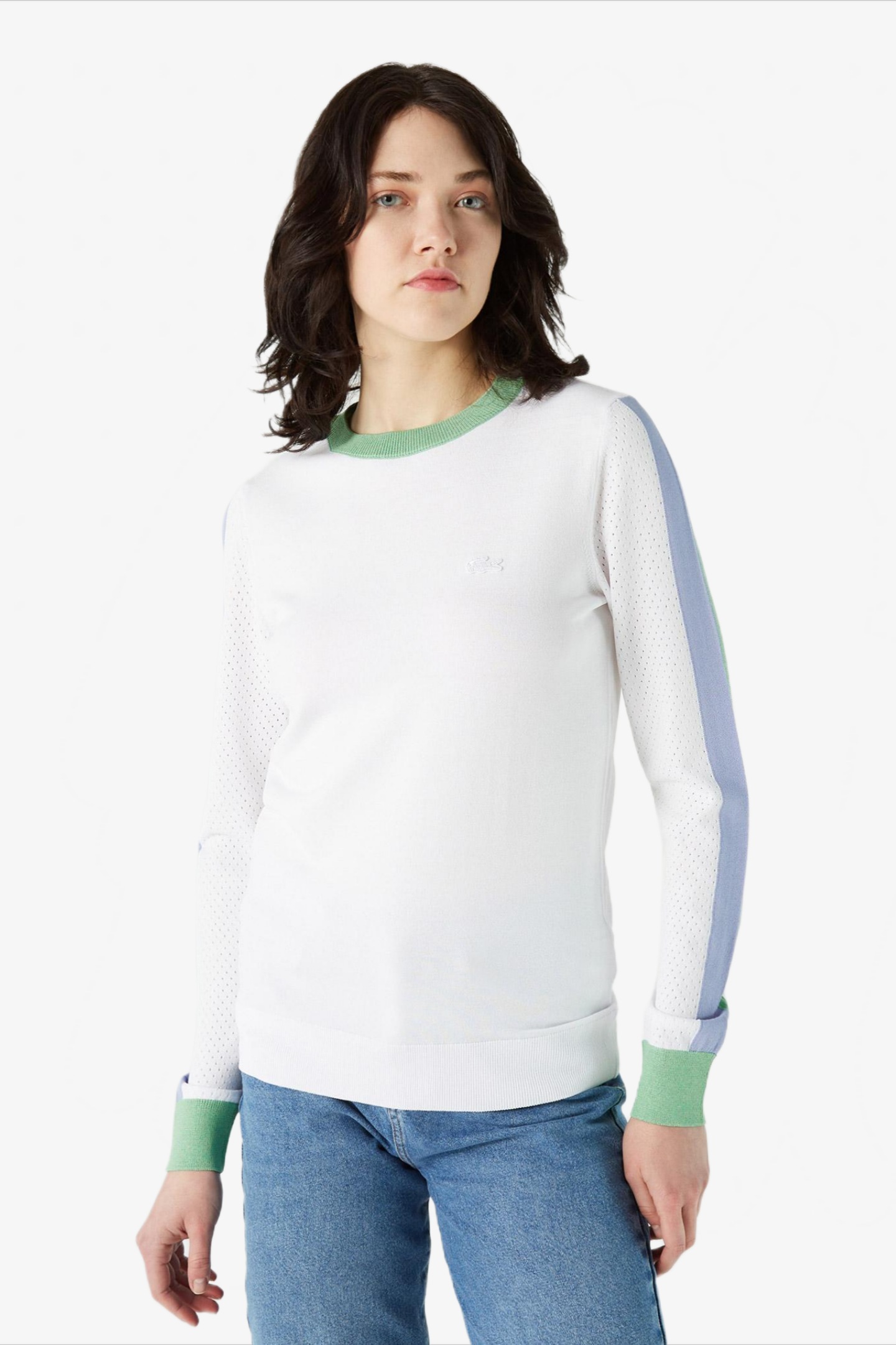Женский белый свитер Белый 42 Lacoste AF020303B Женский белый свитер Белый 42 Lacoste AF020303B