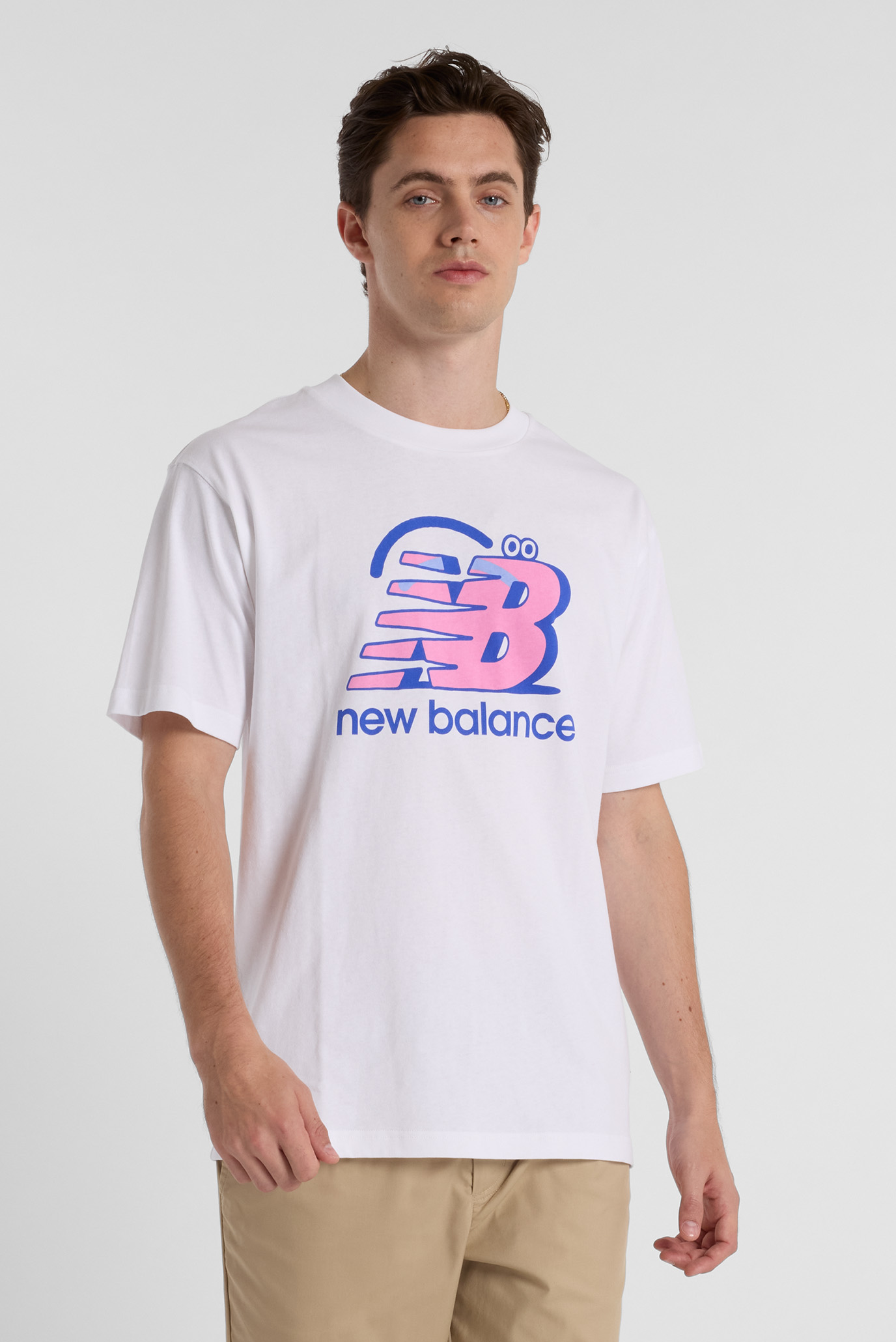 Мужская белая футболка X Face Oka Smile Белый XXL New Balance MT51968WT Мужская белая футболка X Face Oka Smile Белый XXL New Balance MT51968WT