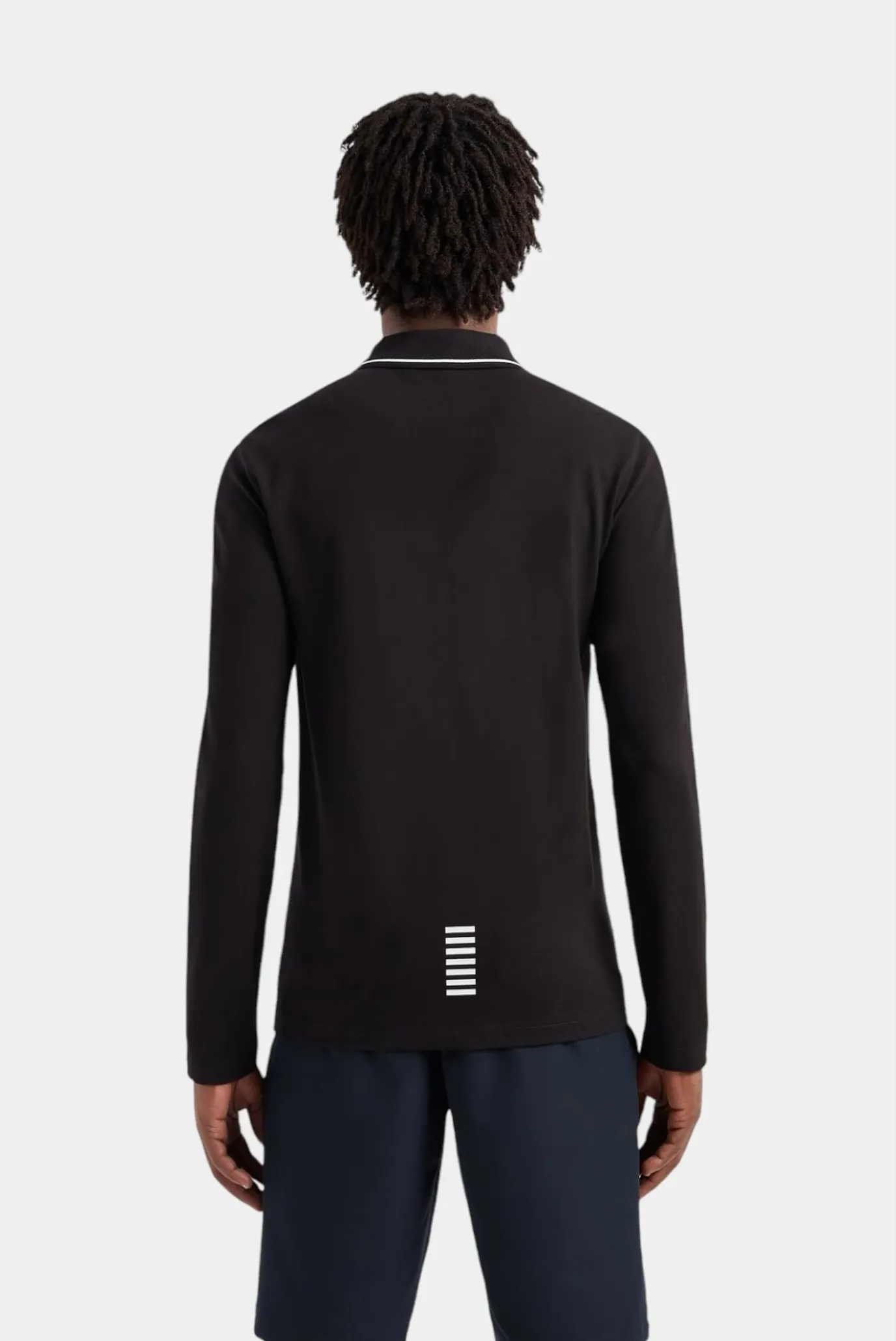 Мужское черное хлопковое поло 3