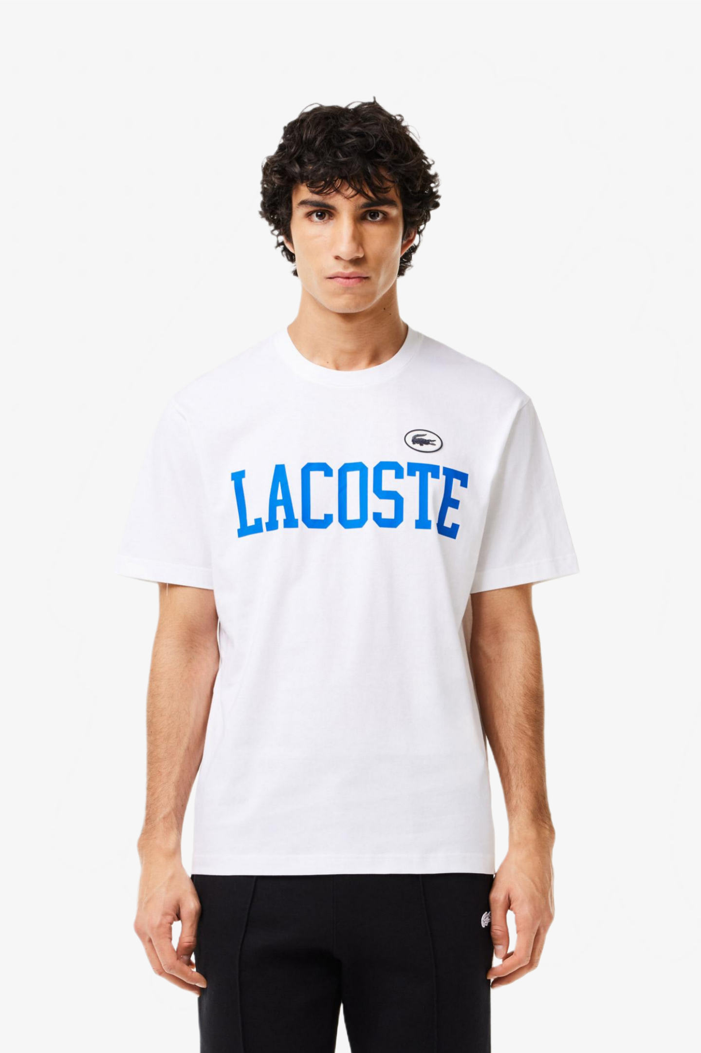 Мужская белая футболка Белый XS Lacoste TH7411001 Мужская белая футболка Белый XS Lacoste TH7411001