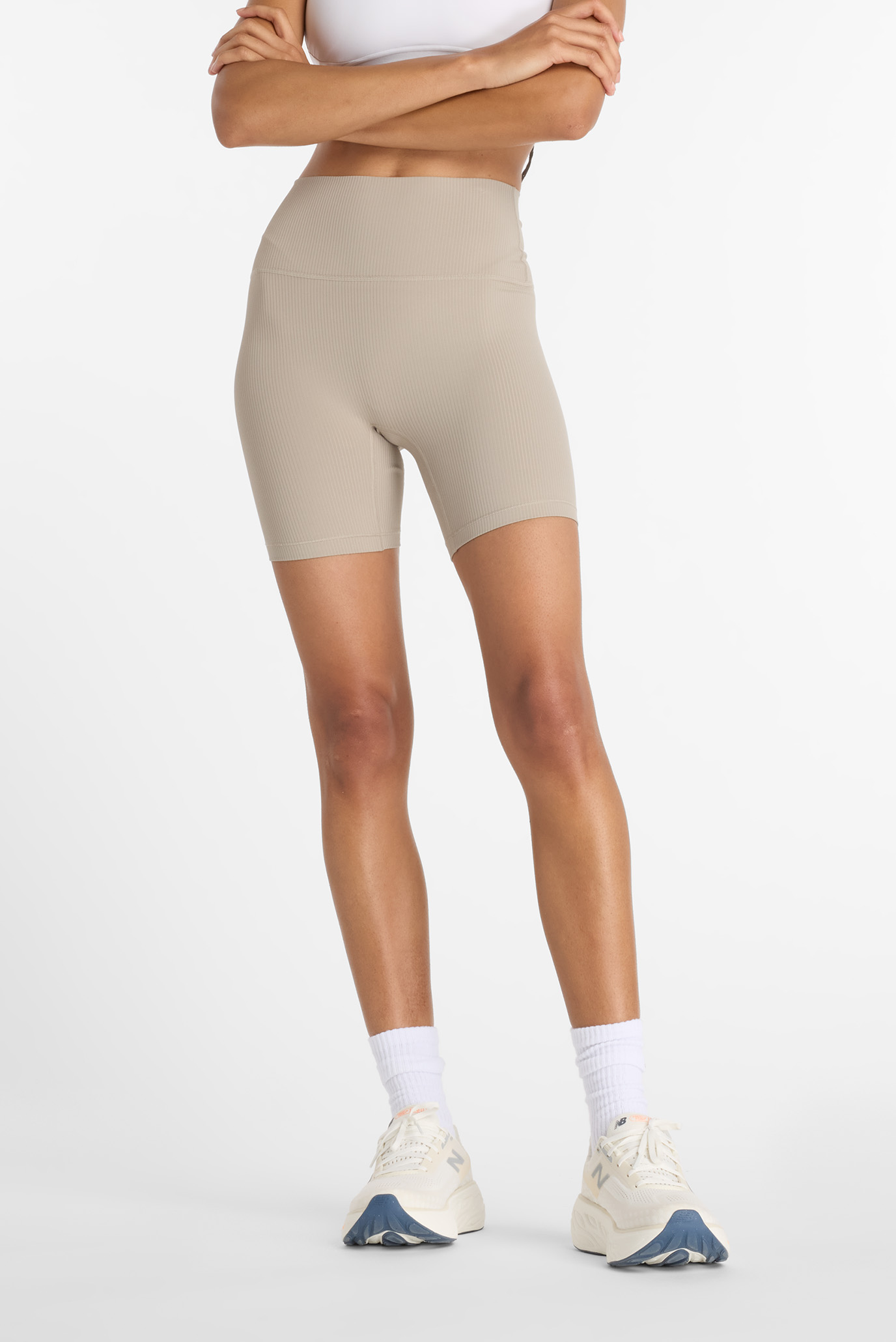 Женские бежевые велосипедки Ribbed Бежевый L New Balance WS53153ADS Женские бежевые велосипедки Ribbed Бежевый L New Balance WS53153ADS