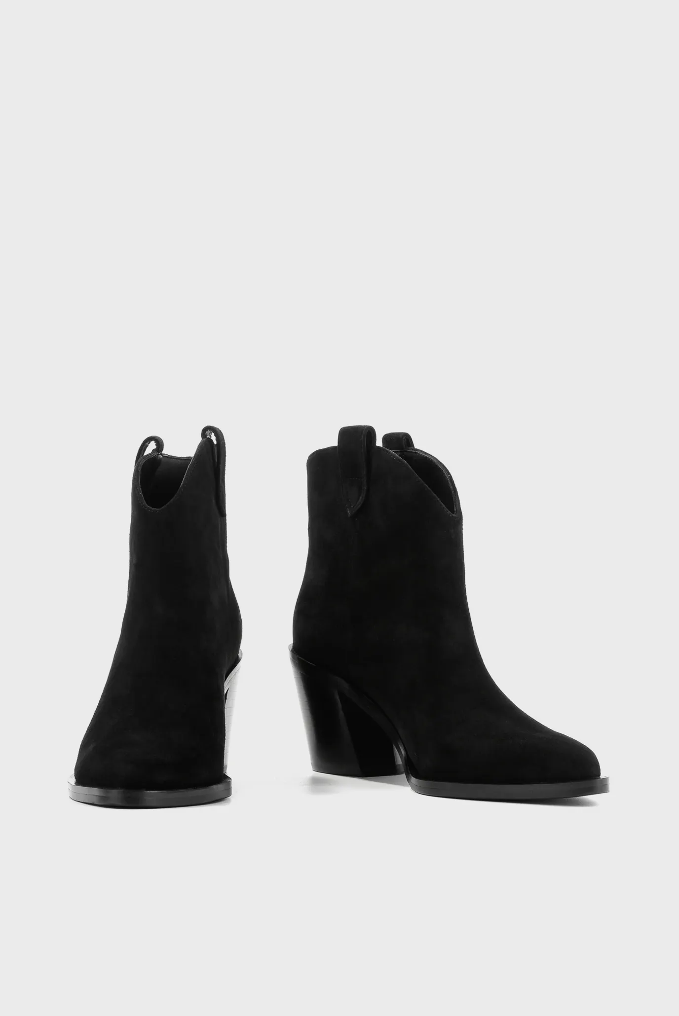 Женские черные замшевые ботильоны 4