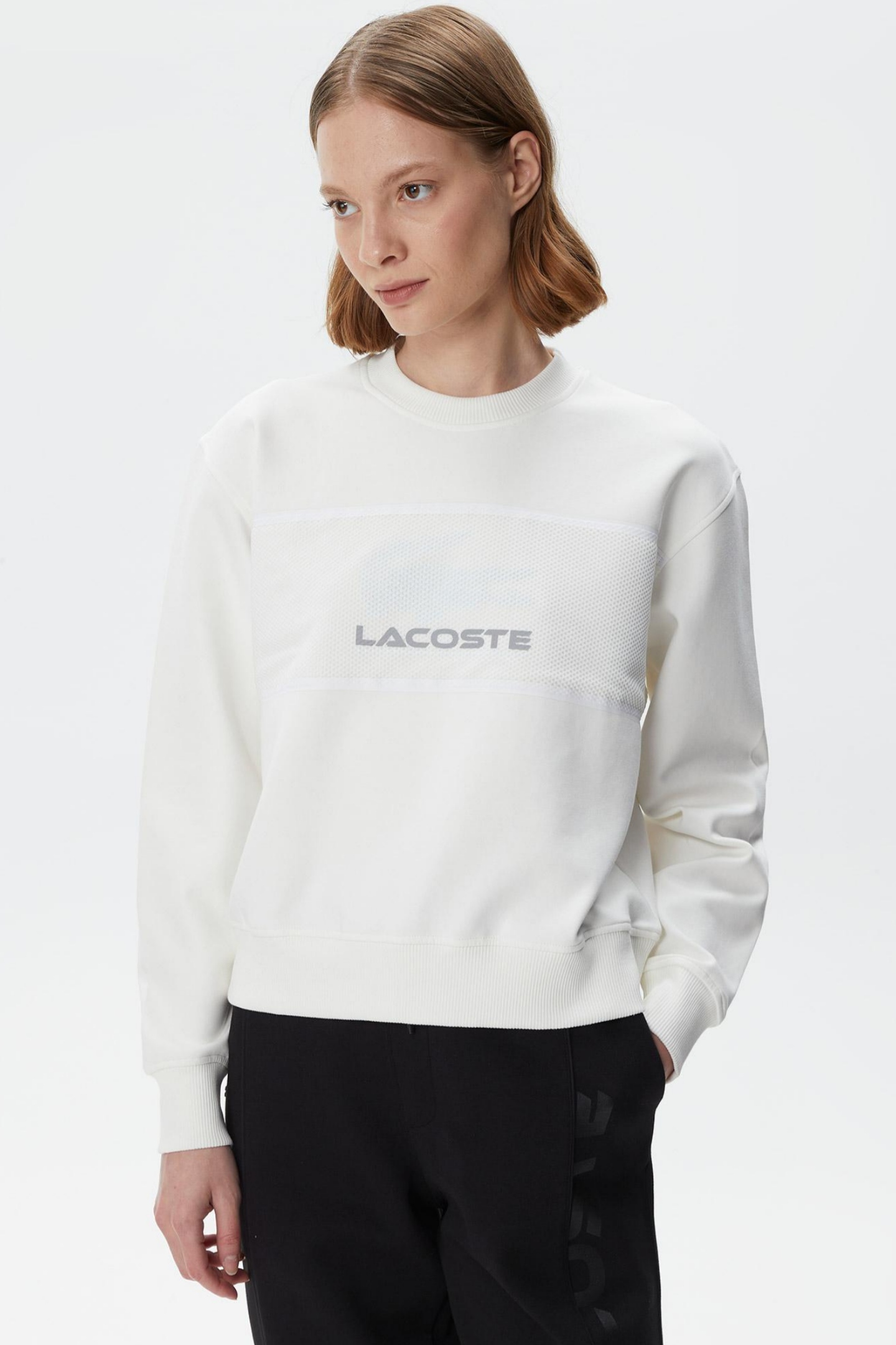 Женская белая толстовка Белый 38 Lacoste SF240808B Женская белая толстовка Белый 38 Lacoste SF240808B