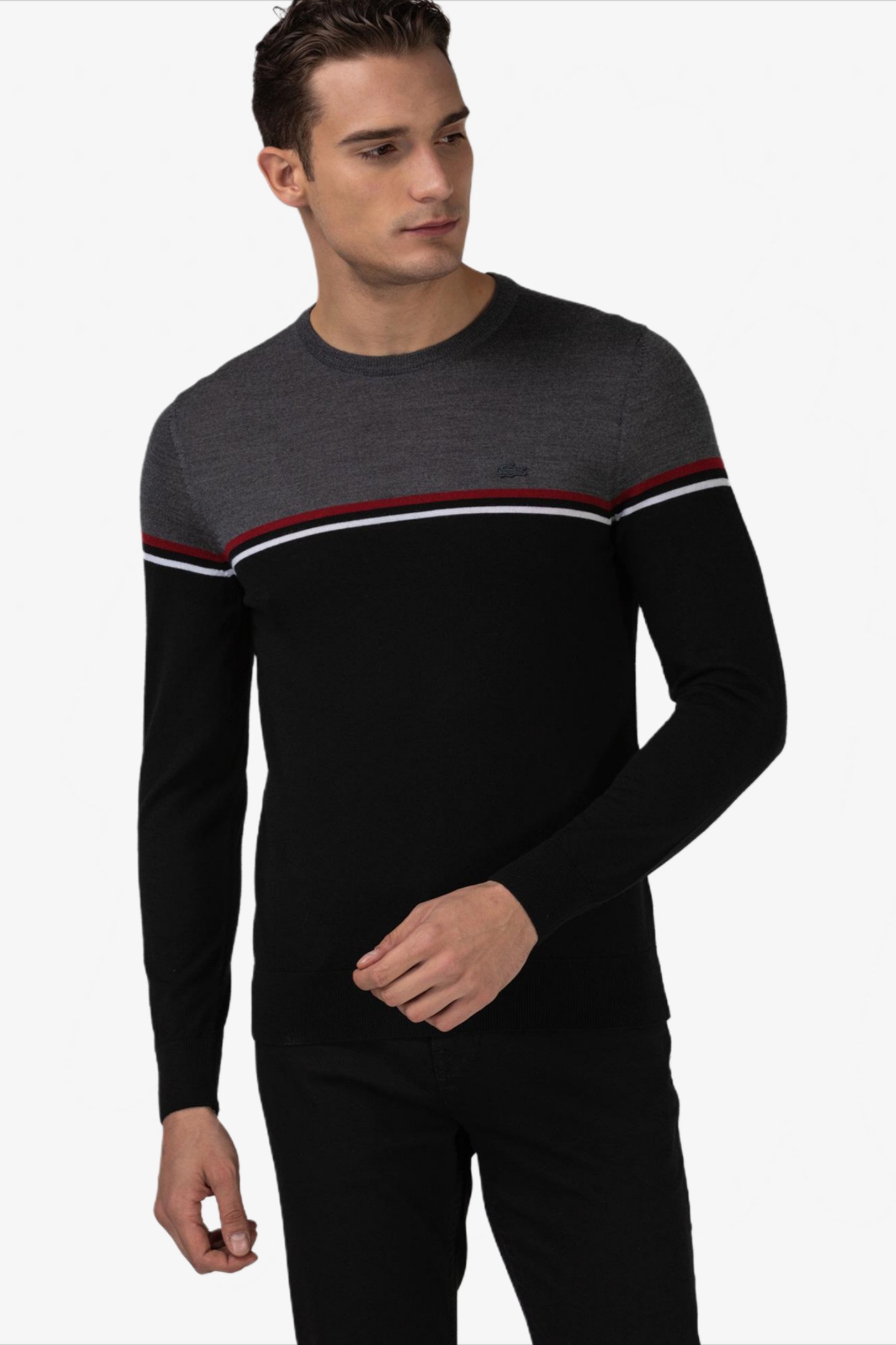 Мужской черный свитер Черный XS Lacoste AH217070S Мужской черный свитер Черный XS Lacoste AH217070S