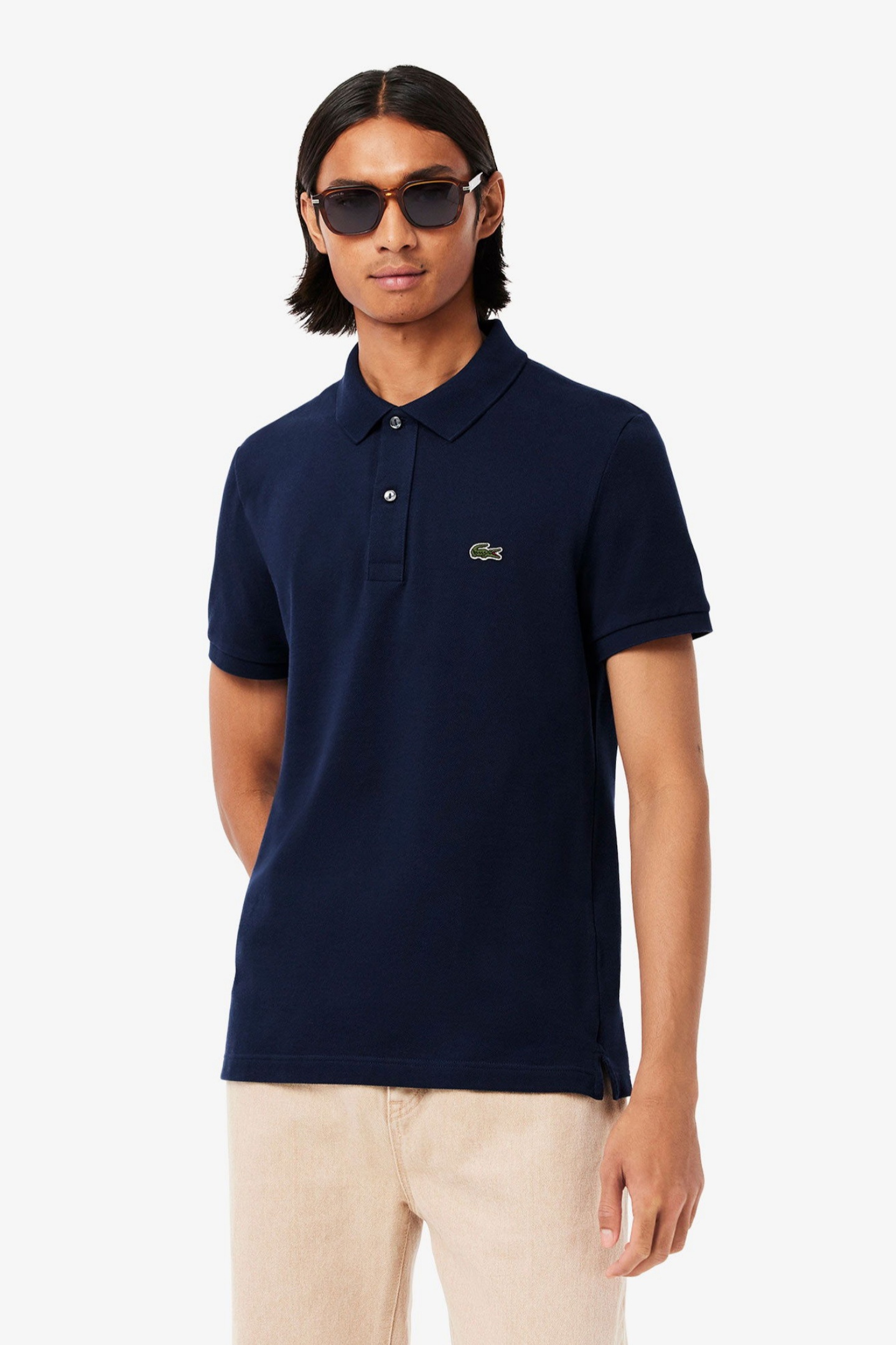 Мужское темно-синее поло L.12.12 Синий L Lacoste PH4012166 Мужское темно-синее поло L.12.12 Синий L Lacoste PH4012166