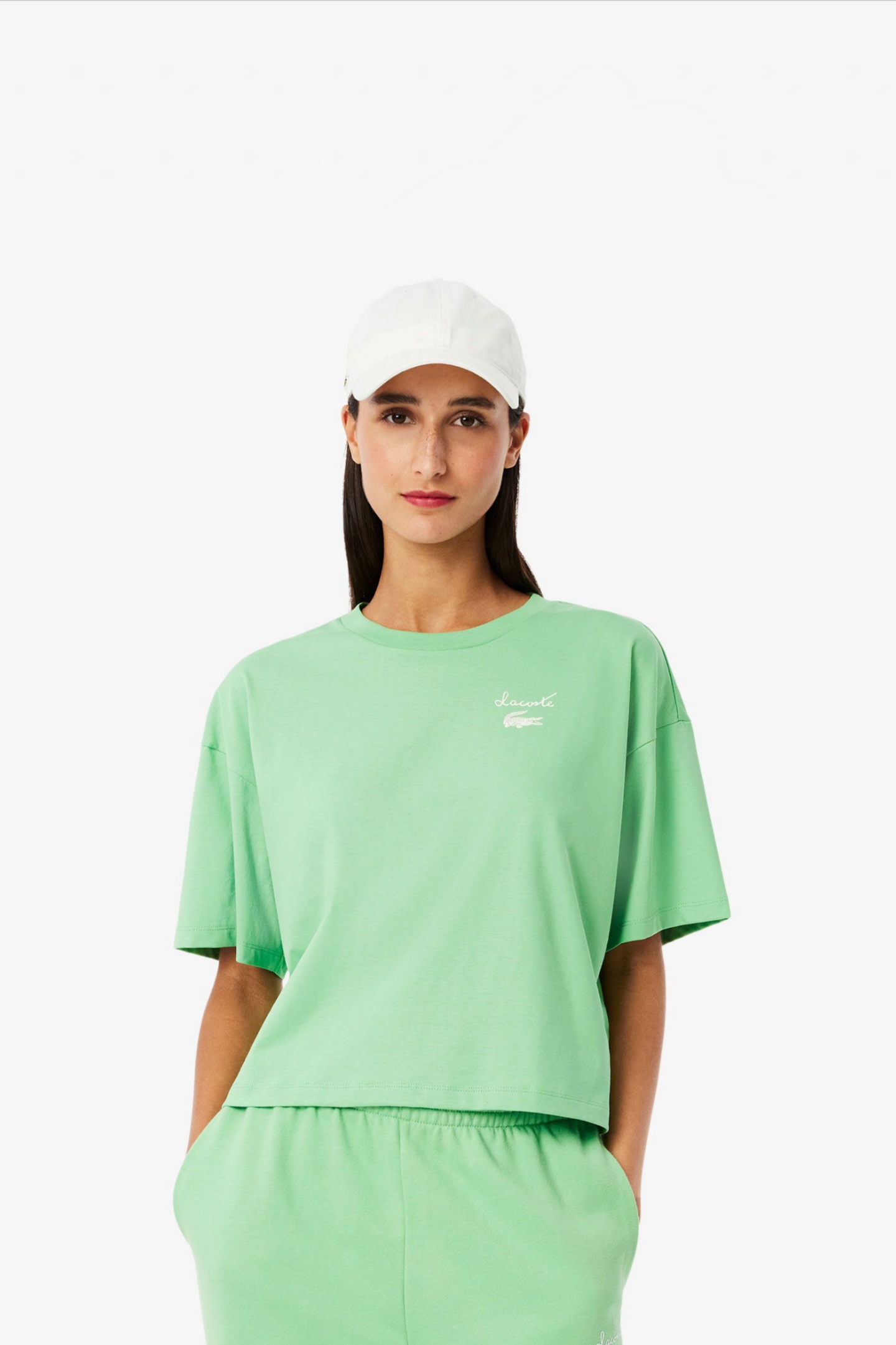 Женская зеленая футболка Зеленый 36 Lacoste TF2523TTF Женская зеленая футболка Зеленый 36 Lacoste TF2523TTF