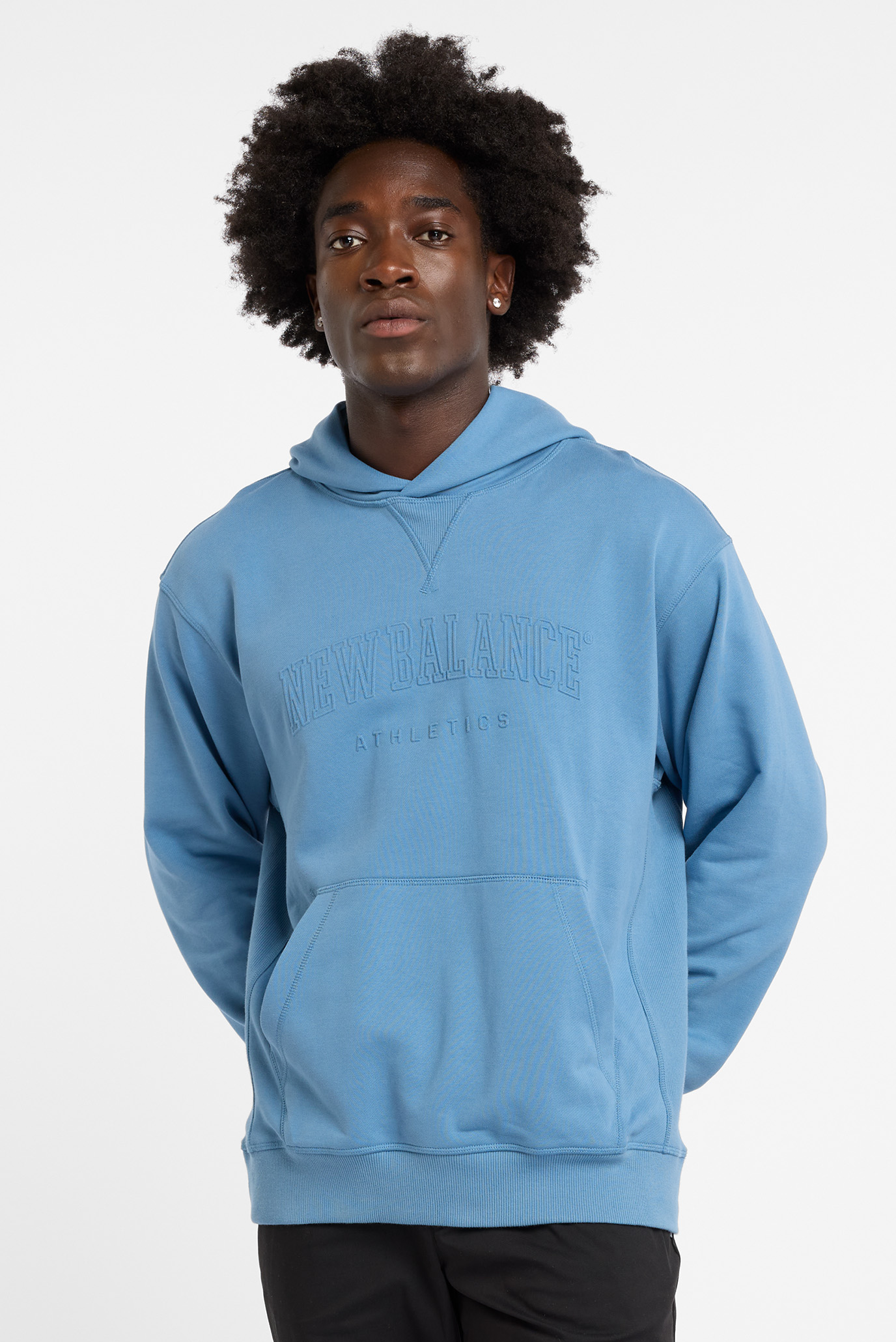 Мужское голубое худи Graphic Hoodie Синий L New Balance MT43500HEB Мужское голубое худи Graphic Hoodie Синий L New Balance MT43500HEB