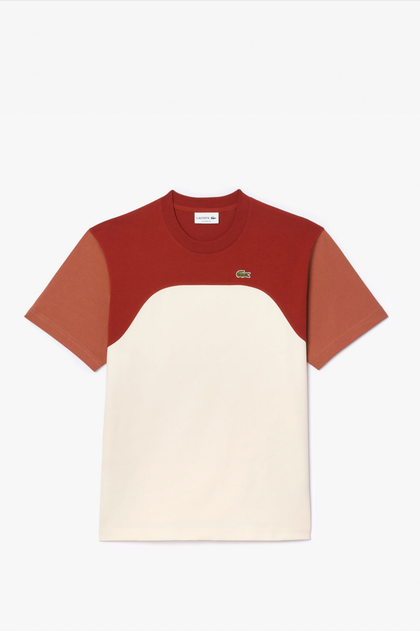 Мужская бордовая футболка Colorblock Бордовый M-L Lacoste TH9551HBI Мужская бордовая футболка Colorblock Бордовый M-L Lacoste TH9551HBI