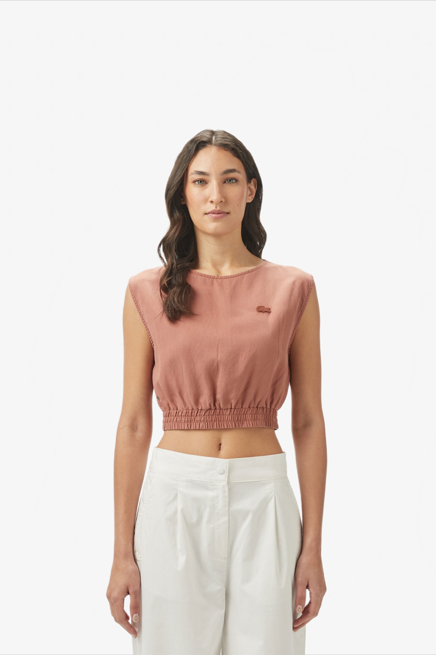 Женская коричневая футболка Коричневый 36 Lacoste QF0509I1K Женская коричневая футболка Коричневый 36 Lacoste QF0509I1K