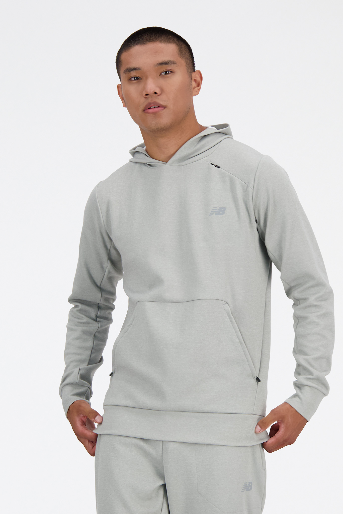Мужское серое худи Tech Knit Серый L New Balance MT41139AG Мужское серое худи Tech Knit Серый L New Balance MT41139AG