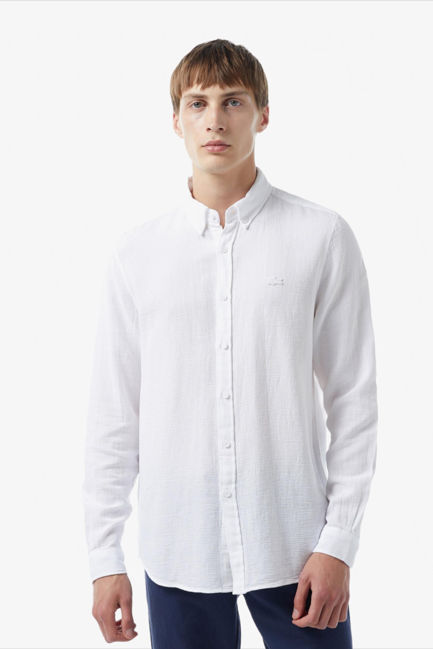 Мужская белая рубашка Белый 42 Lacoste CH0434001 Мужская белая рубашка Белый 42 Lacoste CH0434001