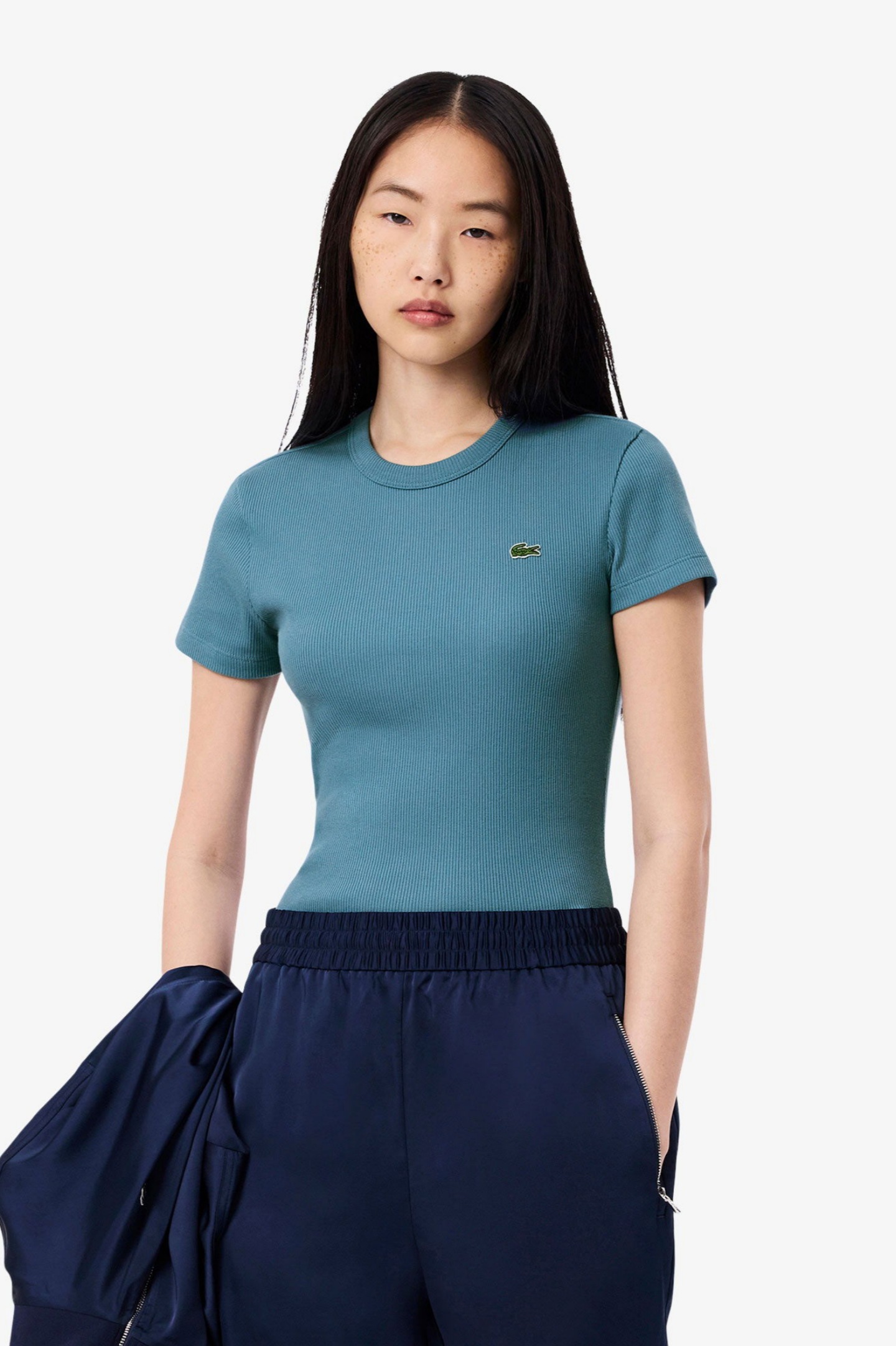 Женская голубая футболка Голубой 36 Lacoste TF5538HD9 Женская голубая футболка Голубой 36 Lacoste TF5538HD9